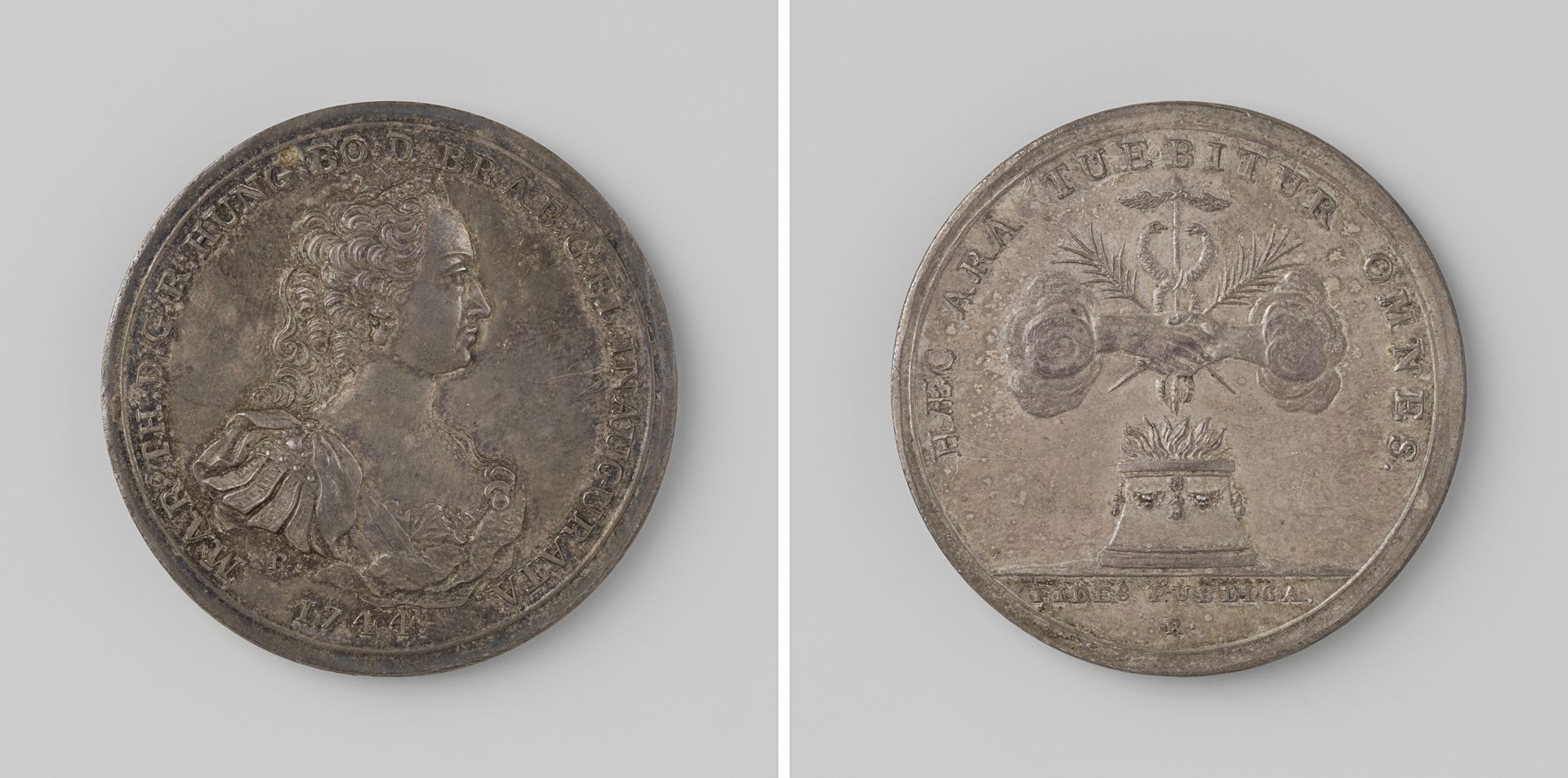 Inhuldiging van Maria Theresia als gravin van Brabant en Vlaanderen by Jacques (II) Roëttiers