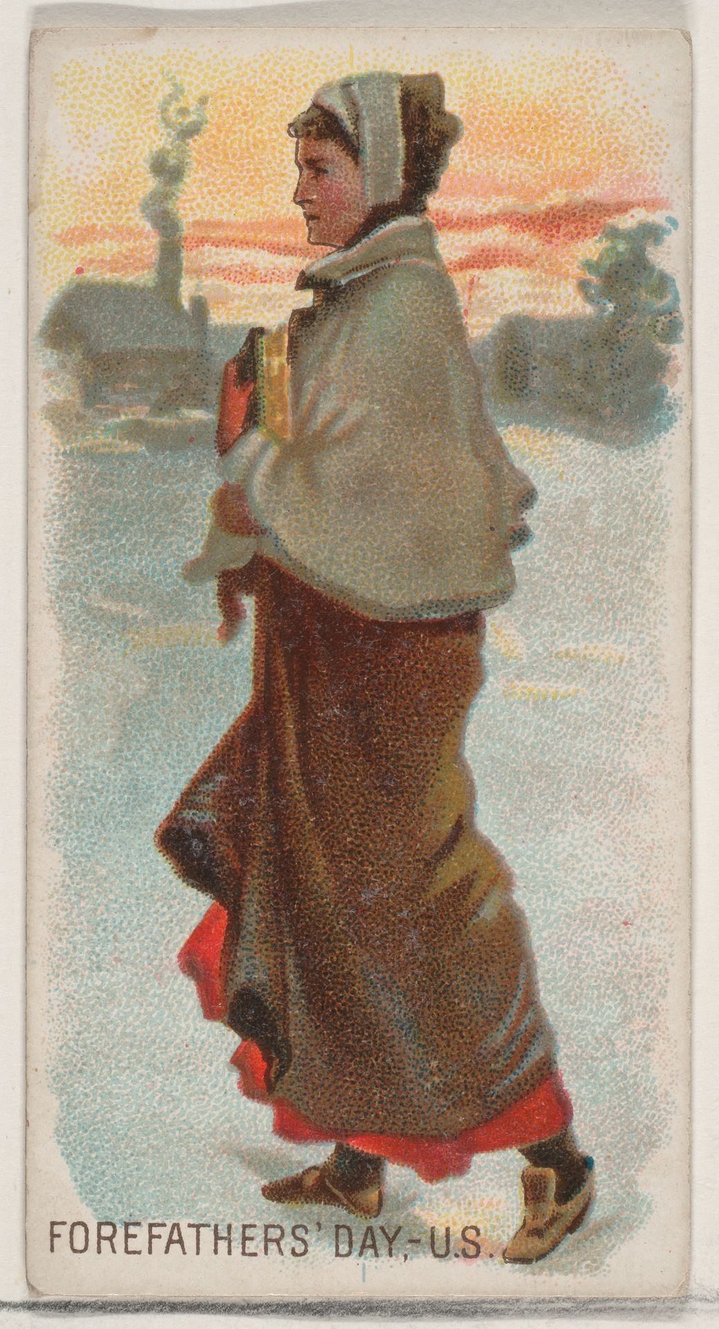 Forefather's Day, United States, from the Holidays series (N80) for Duke brand cigarettes by W. Duke, Sons & Co.