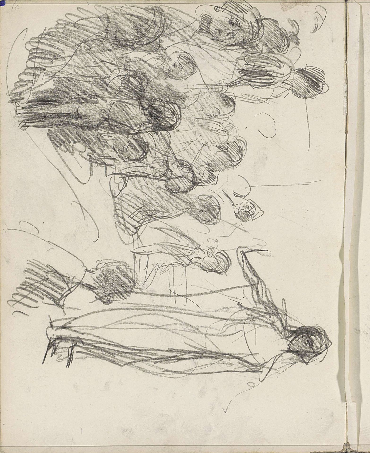Danseres voor een groep toeschouwers by Isaac Israels