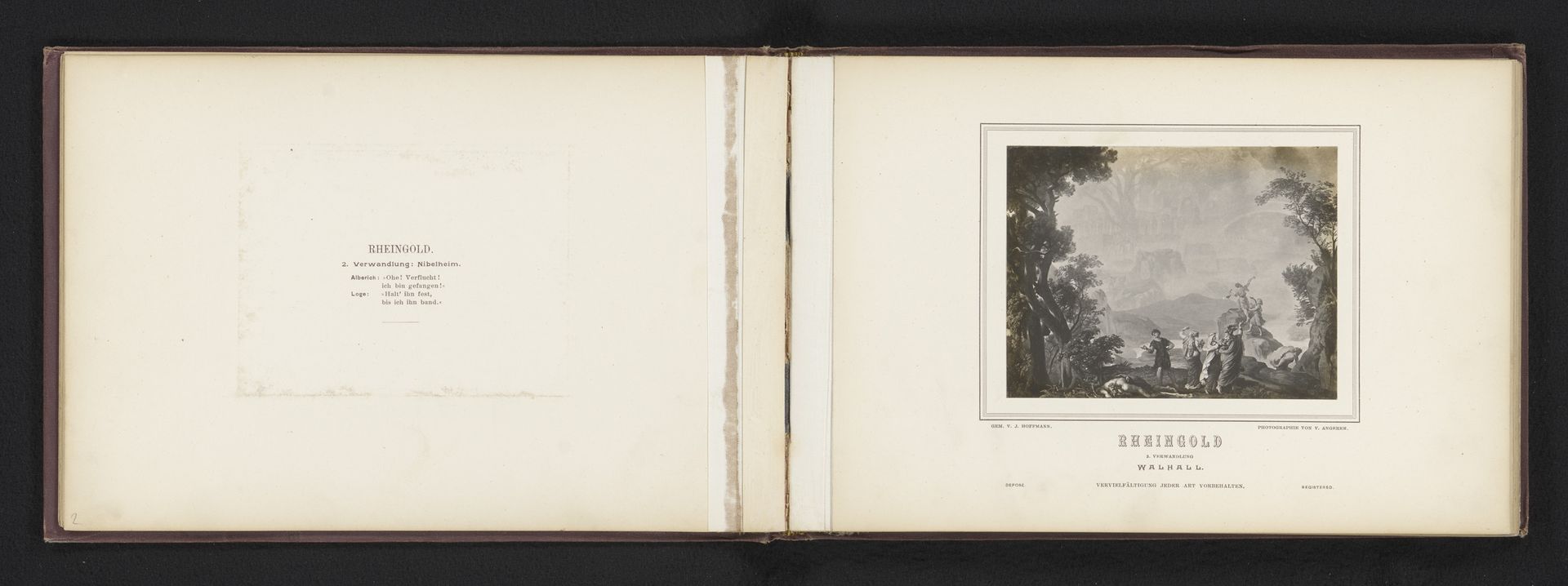 Fotoreproductie van een schilderij, voorstellende Wodan leidt de goden naar Walhalla by Victor Angerer