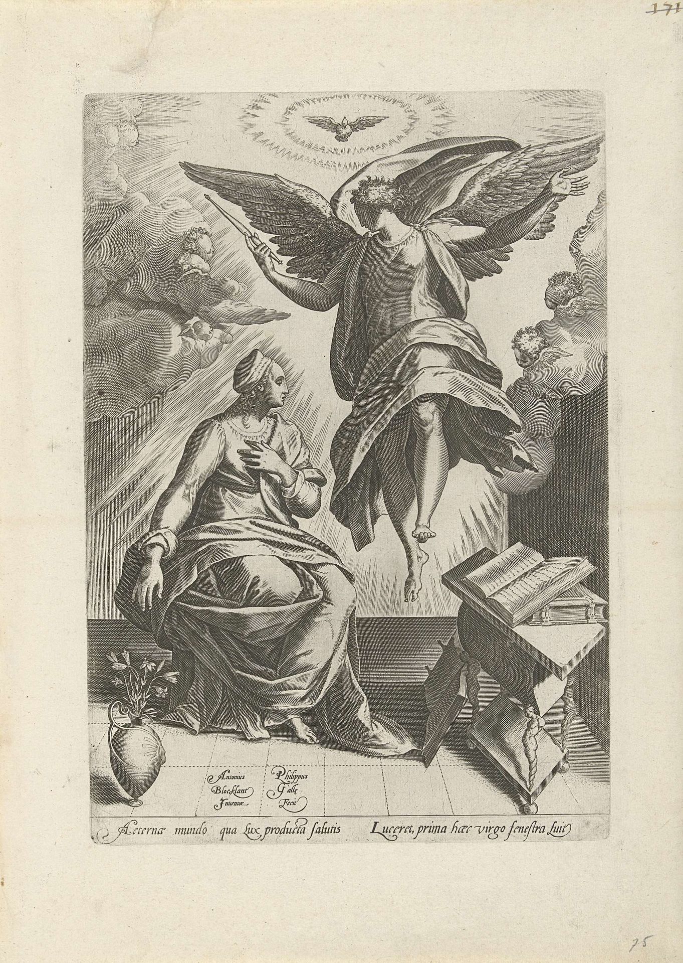 Verkondiging aan Maria by Philips Galle