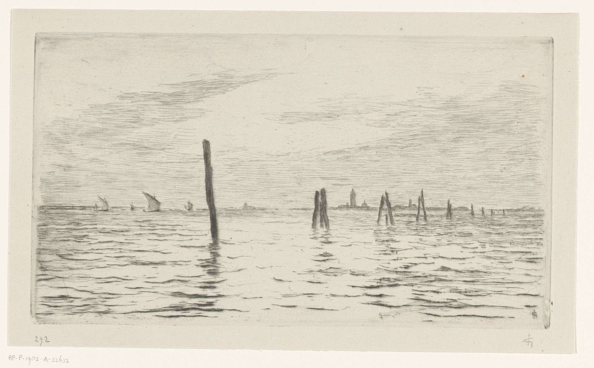 Lagune van Venetië by Carel Nicolaas Storm van 's-Gravesande
