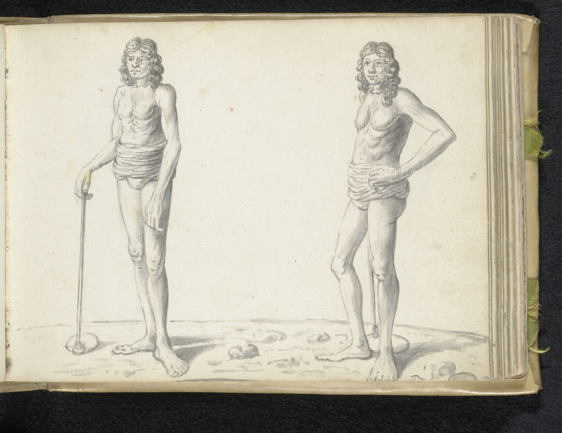 Two Sinhalese tillers by Esaias Boursse