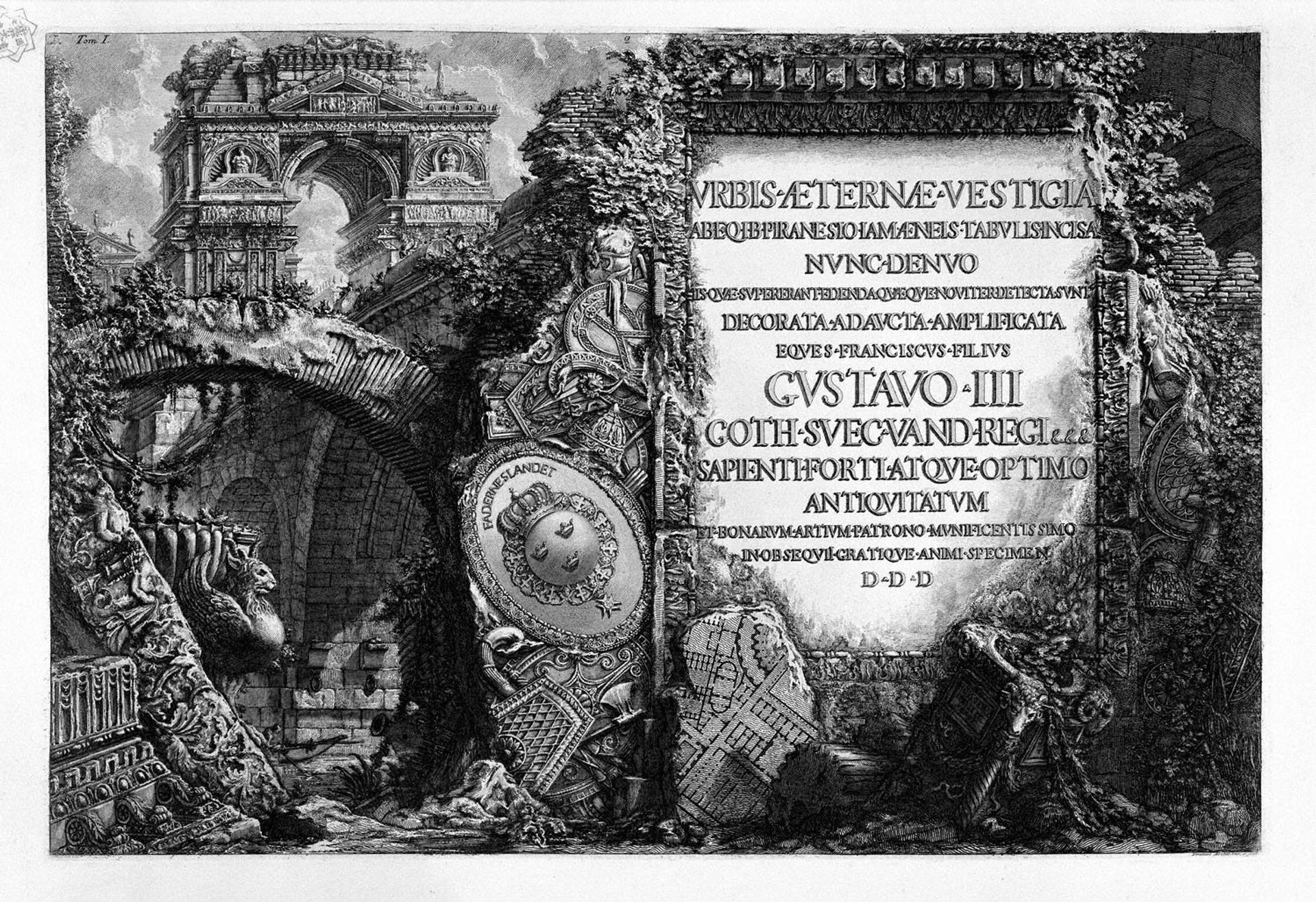 The Roman antiquities, t. 1, Plate I. by Giovanni Battista Piranesi