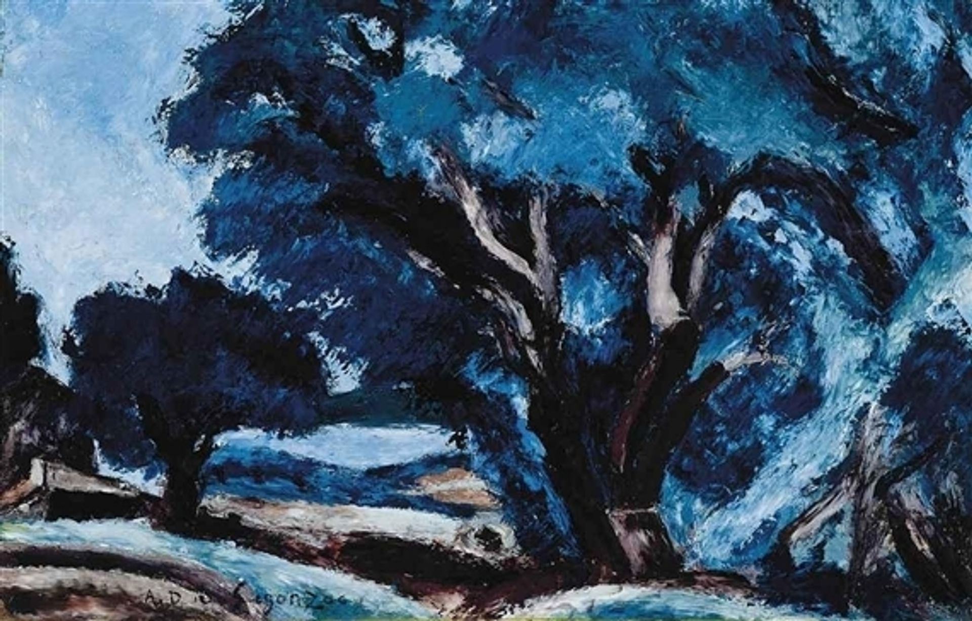 Paysage bleu by Andre Dunoyer de Segonzac