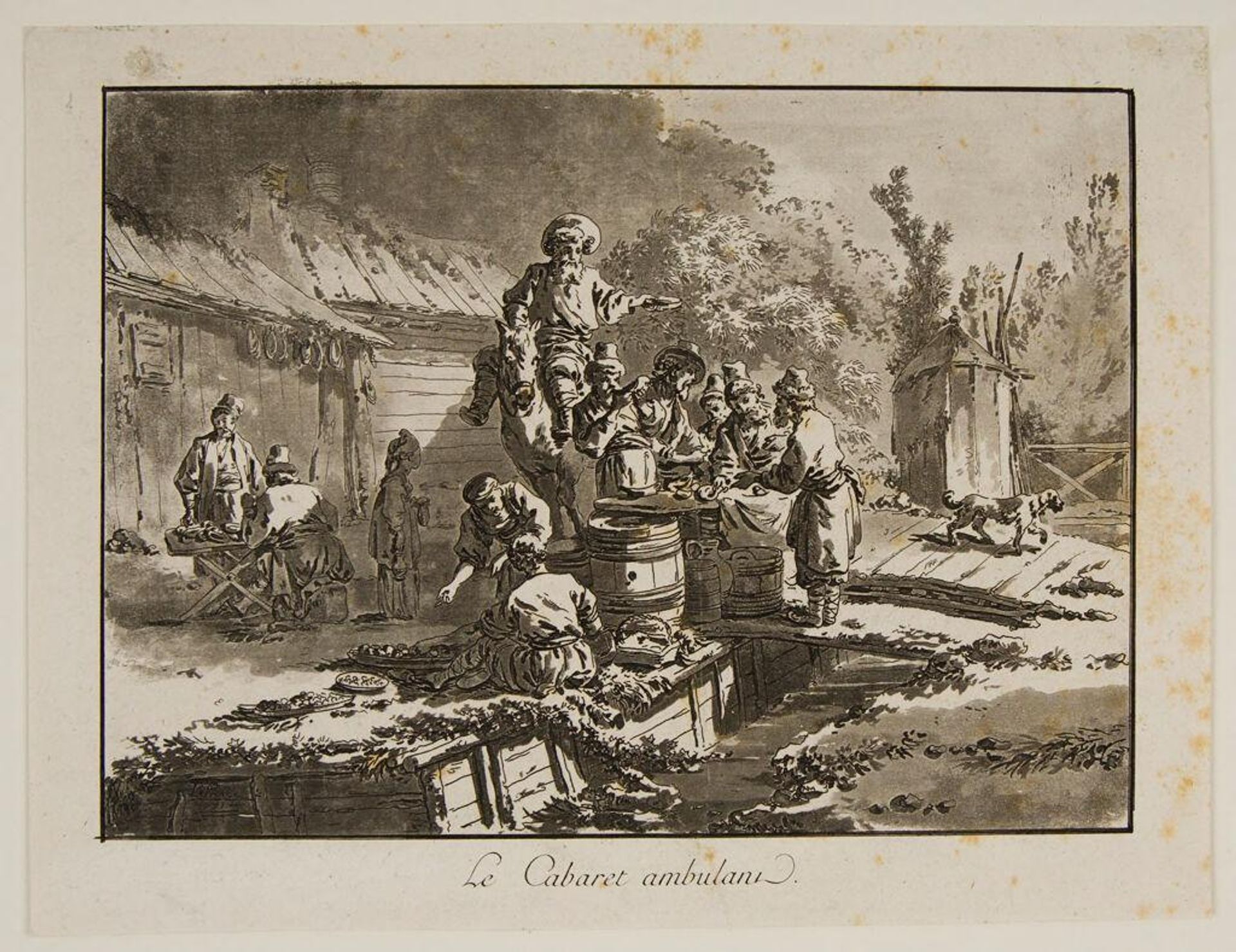 The Travelling Tavern by Jean-Baptiste Le Prince