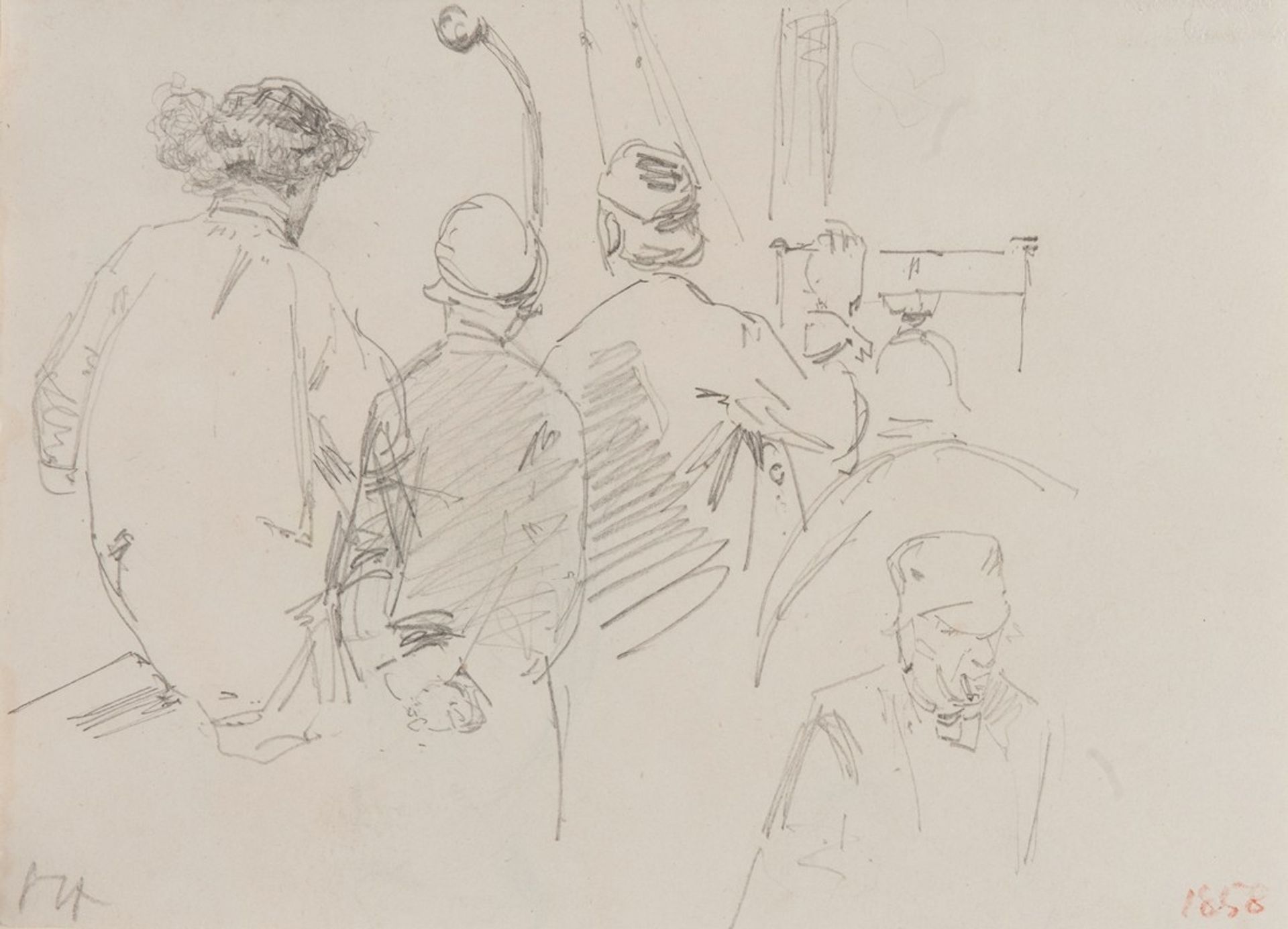 Four Men Aboard a Boat by James Abbott McNeill Whistler