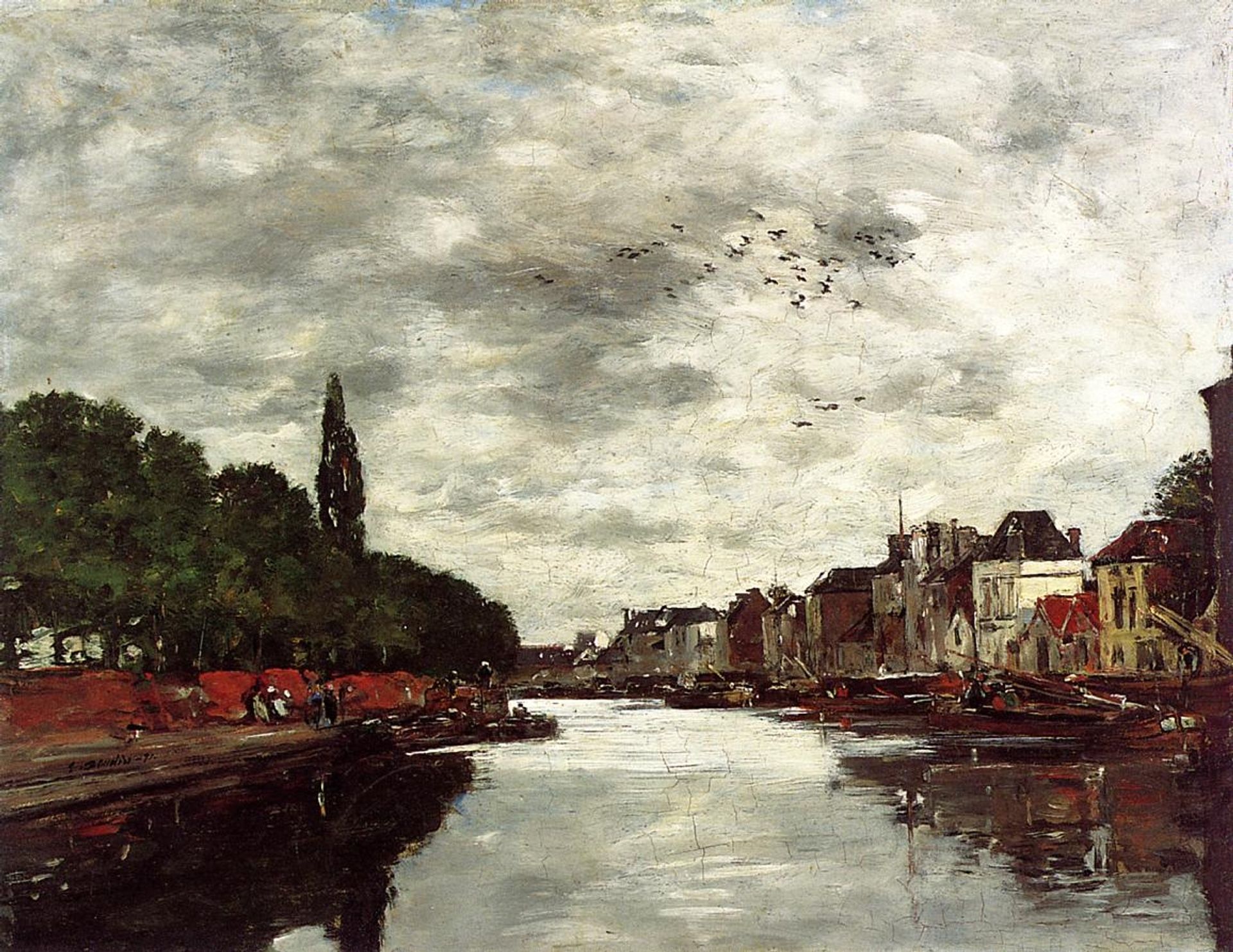 Canal near Brussels by Eugène Boudin