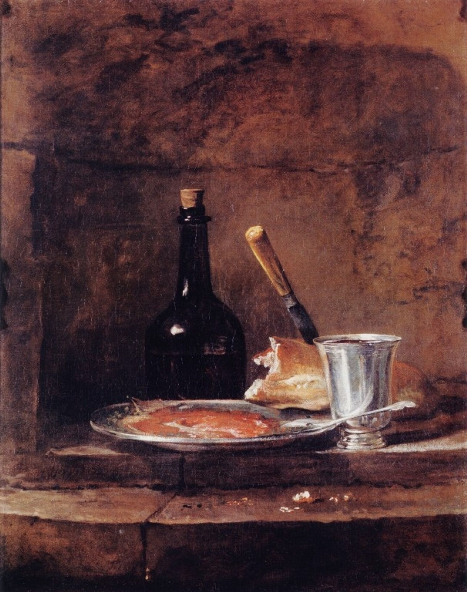 The Leftovers of a Lunch, also called the Silver Goblet by Jean-Baptiste-Simeon Chardin