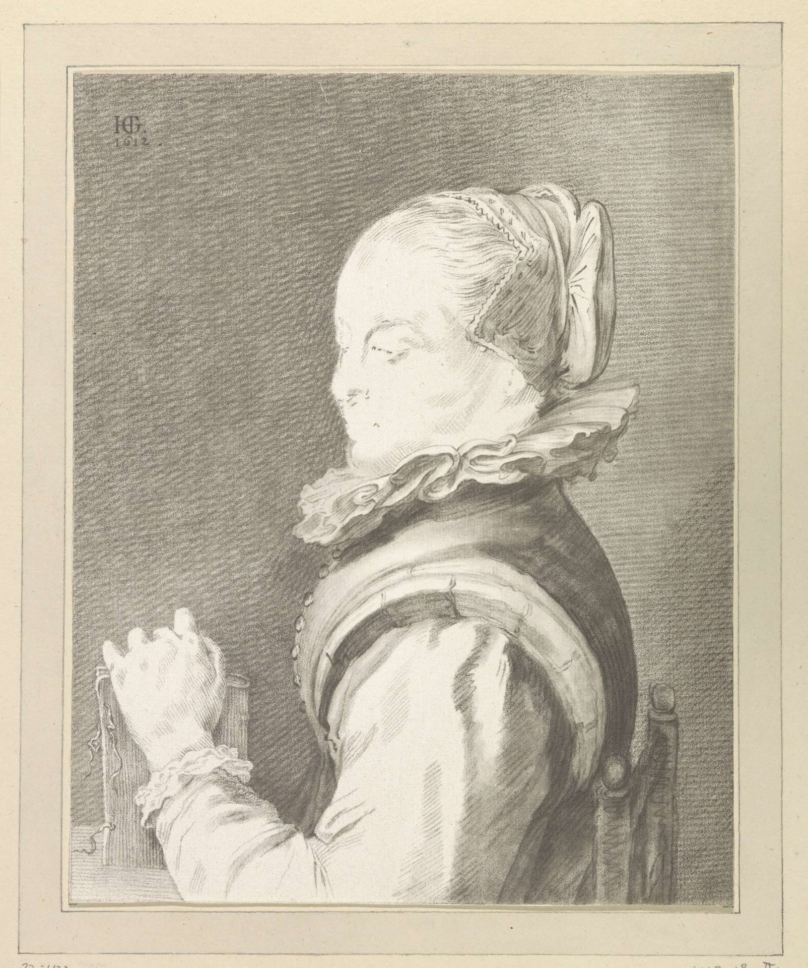 Portret van een jonge vrouw by Johannes Körnlein