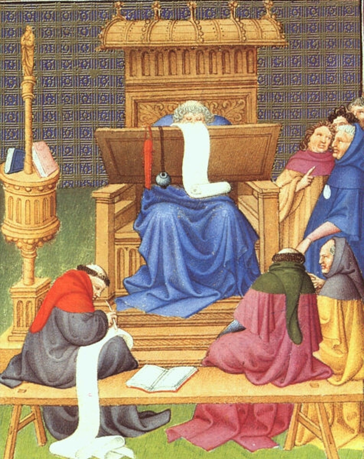 Diocrès Expounding the Scriptures by Limbourg brothers