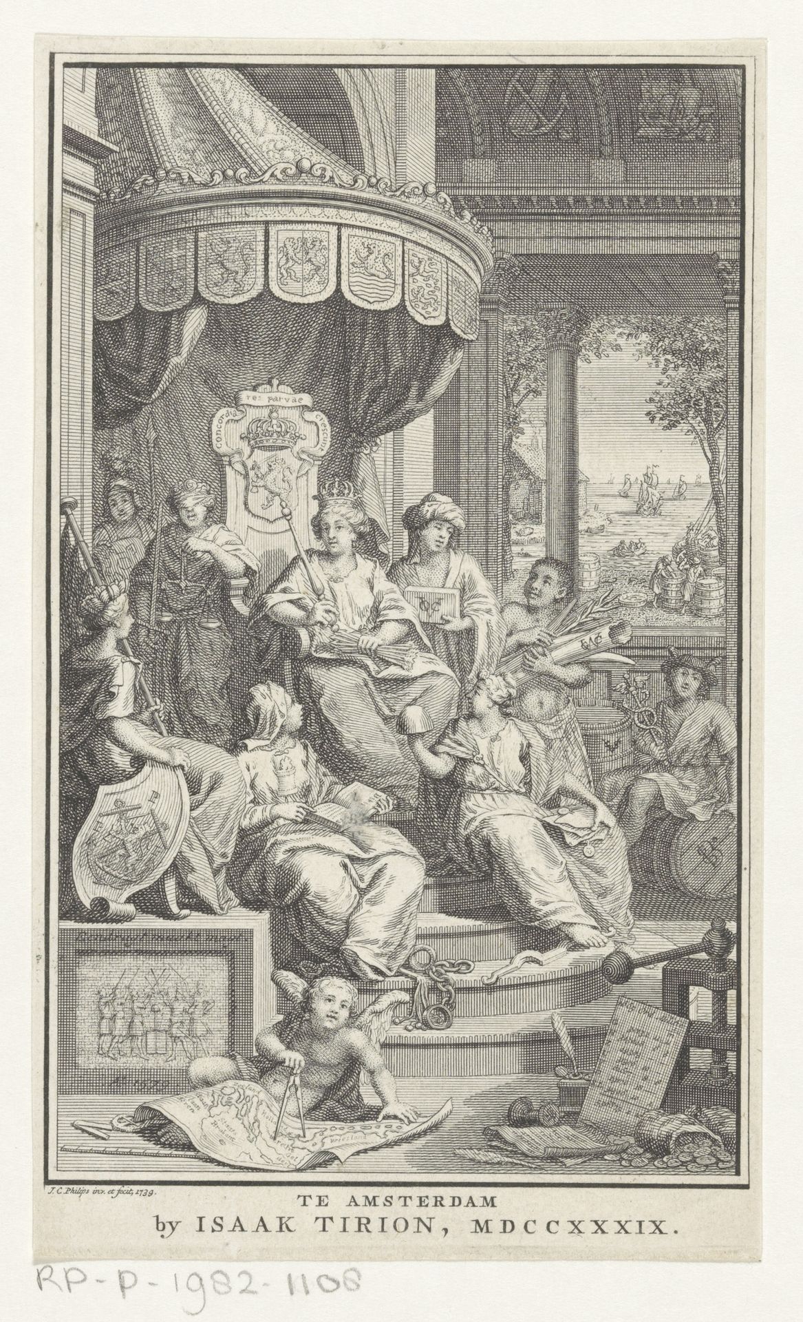 Allegorie op de Republiek der Zeven Verenigde Nederlanden by Jan Caspar Philips