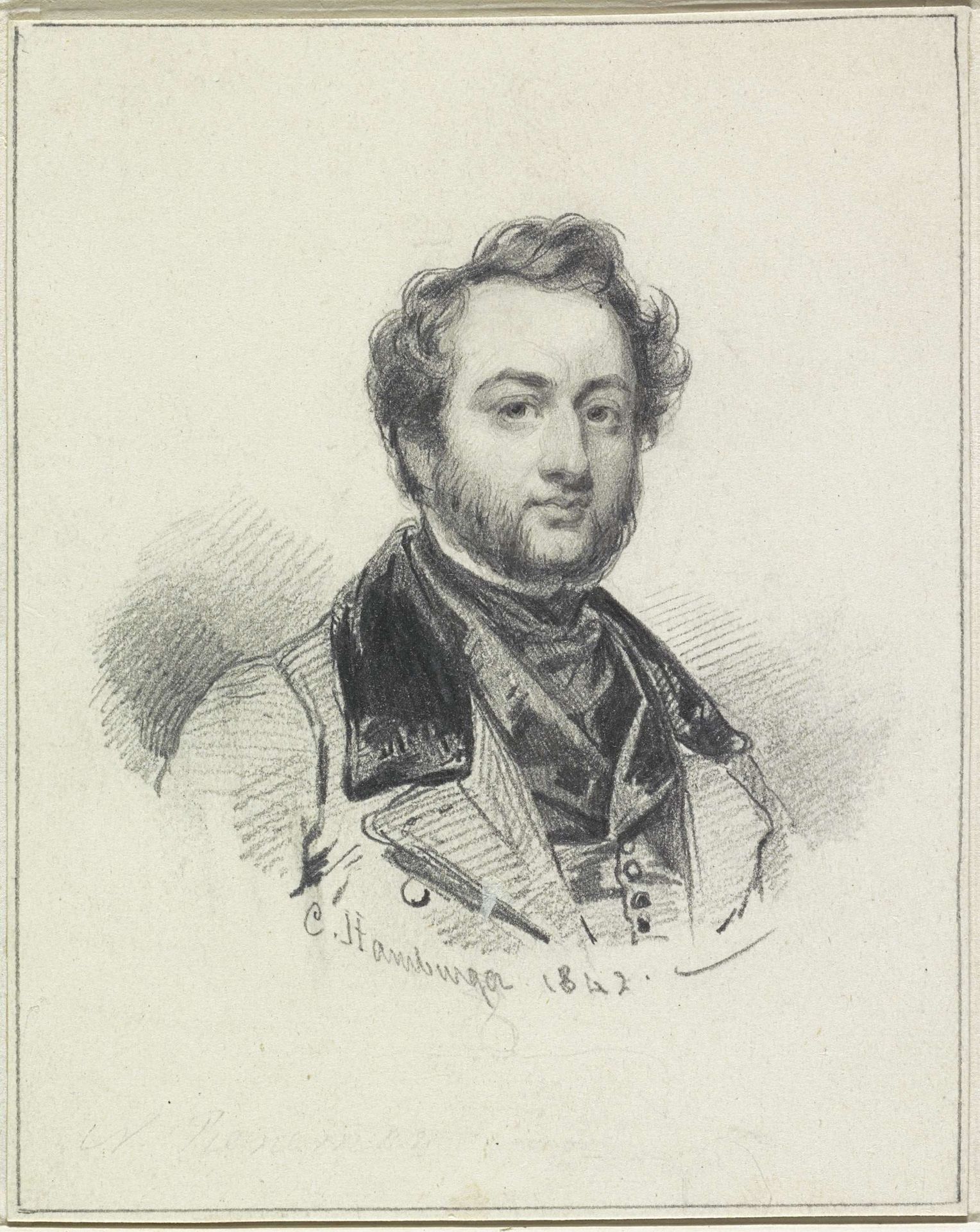 Portret van Nicolaas Pieneman by Coenraad Hamburger