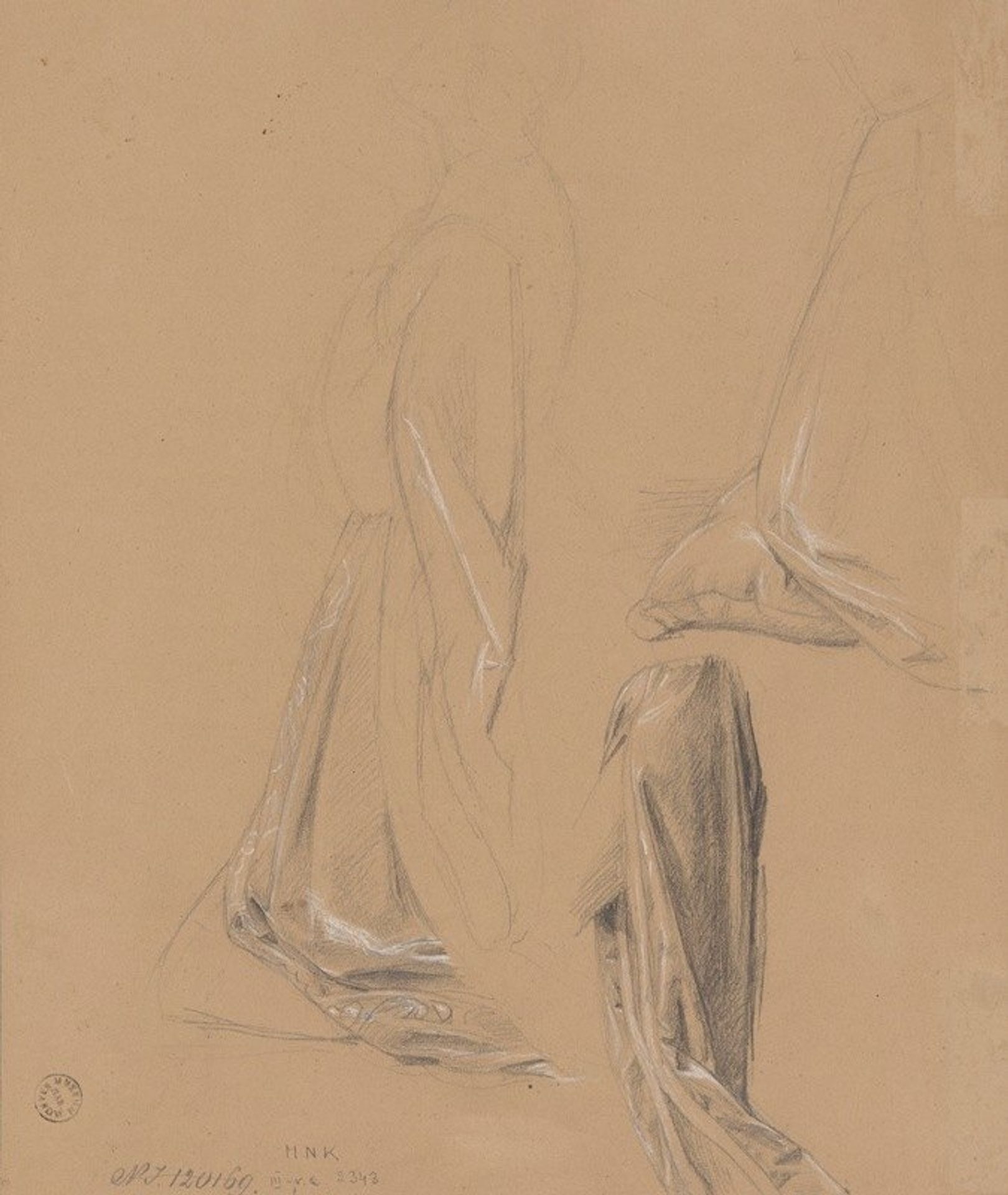 Study of the queen figure for the painting ‘Queen Jadwiga’s Oath’ by Józef Simmler