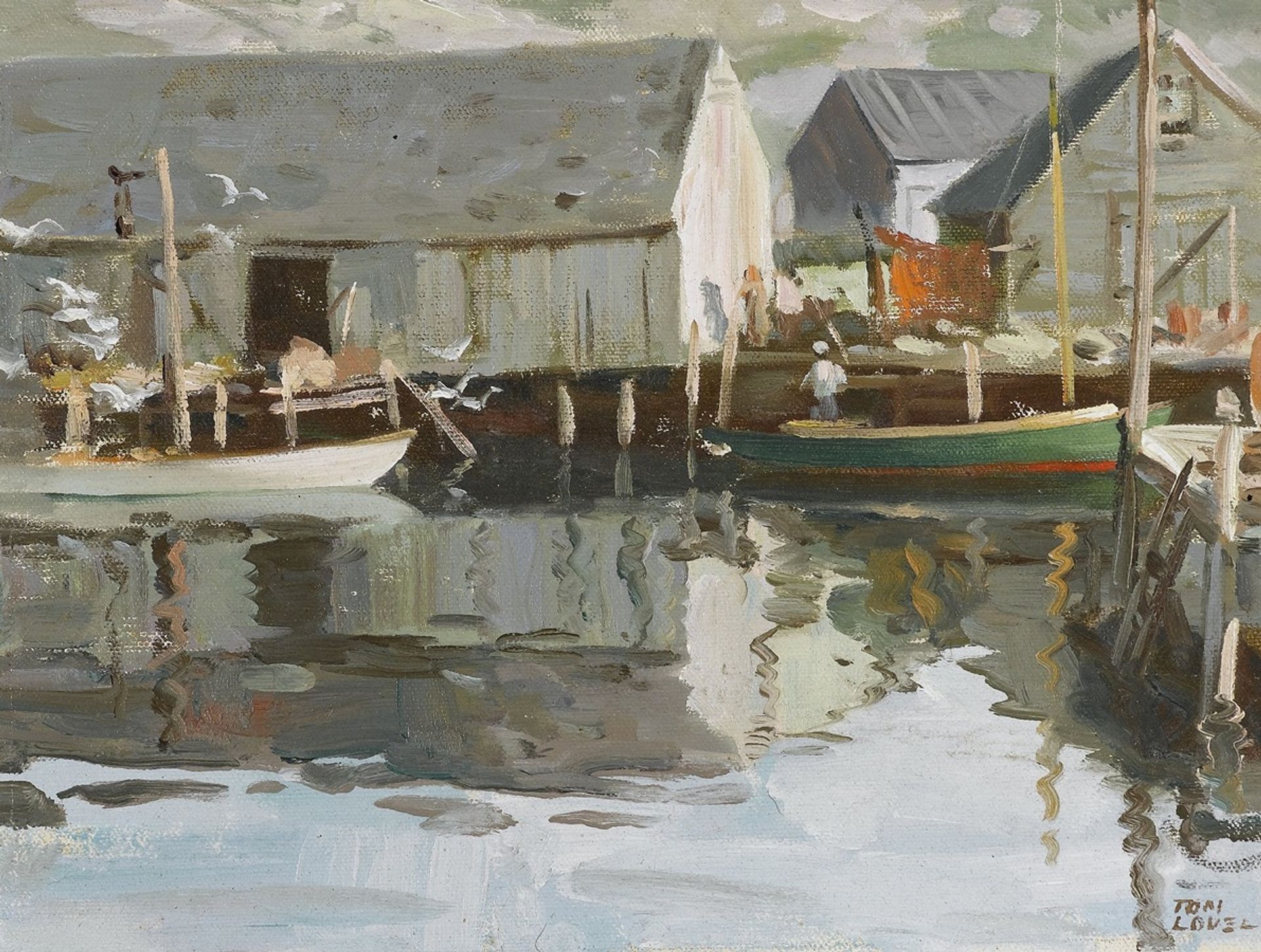 Waterfront Village by Tom Lovell