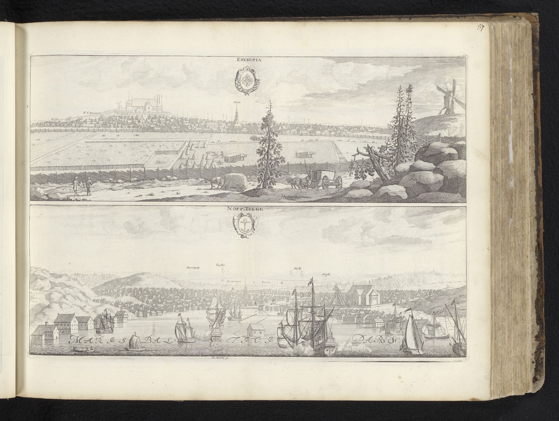 Gezicht op Enköping en Norrtälje by Erik Reitz