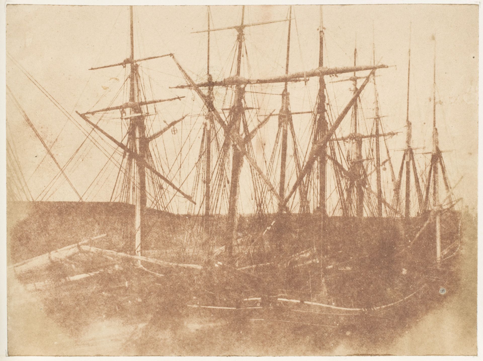 St. Andrews (?). Ships in the Harbor by Hill and Adamson