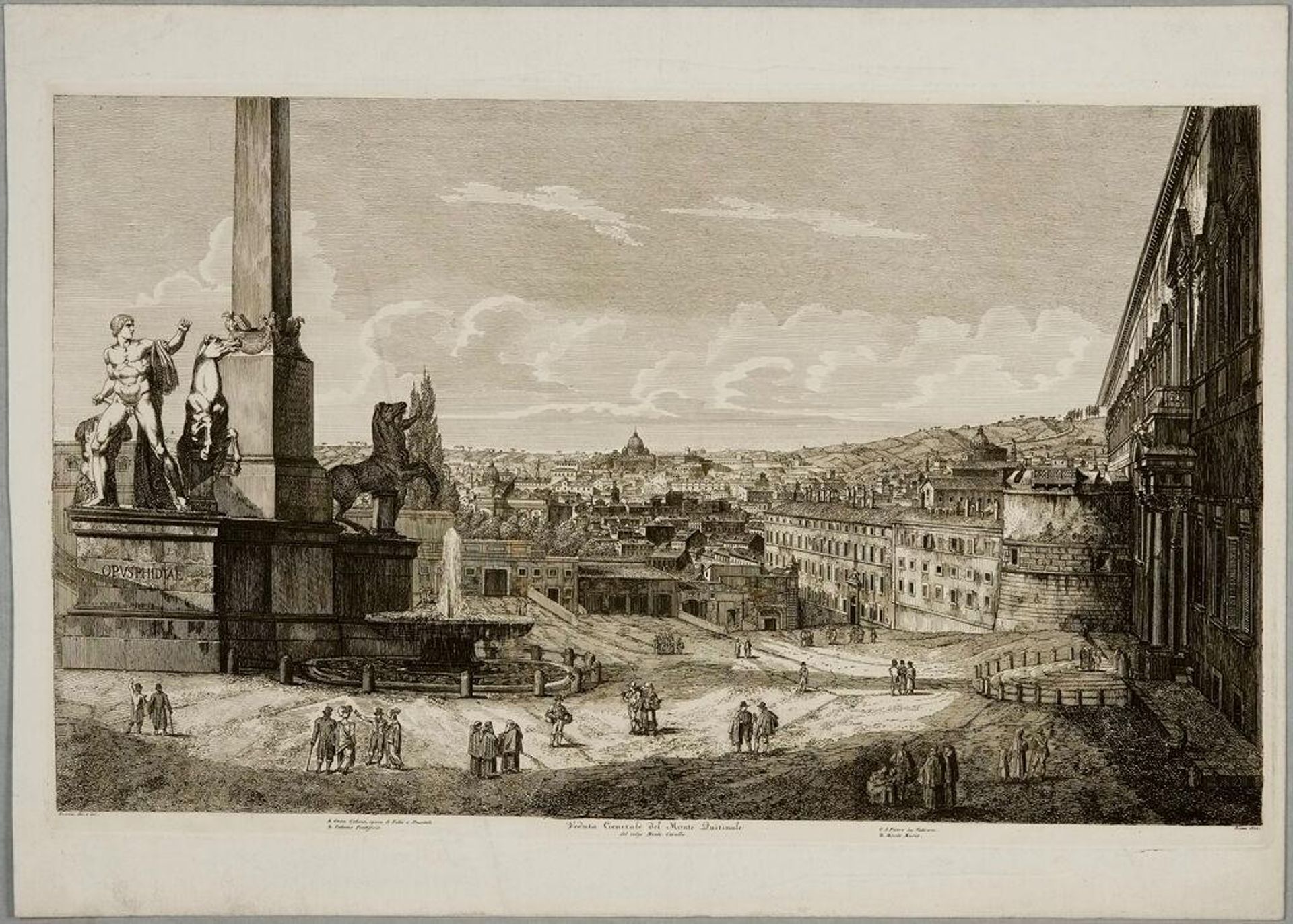 General View of the Quirinal by Luigi Rossini