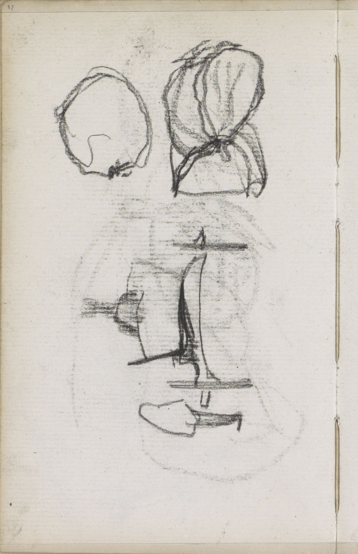 Figuur naast een paardenkar by George Hendrik Breitner