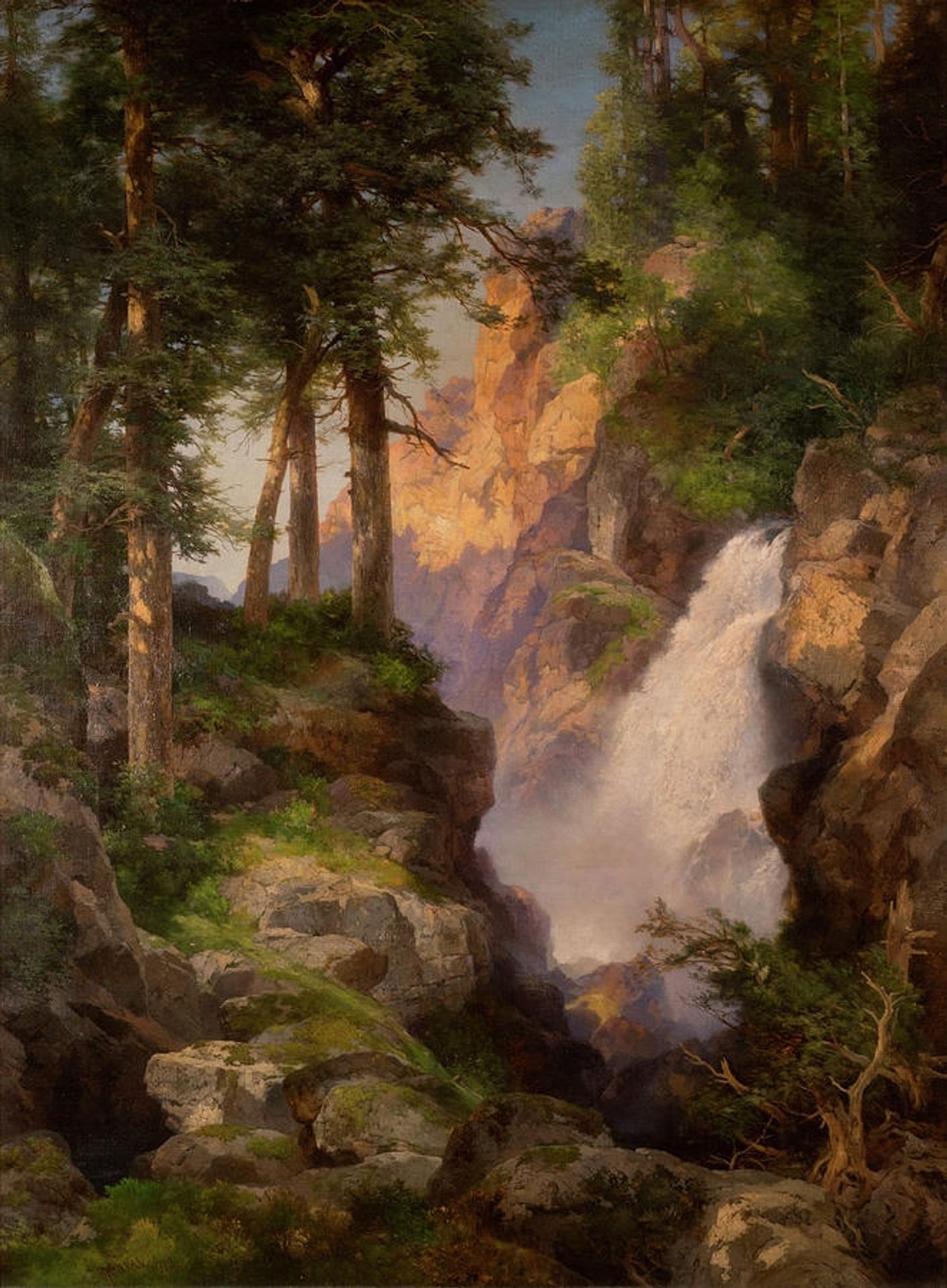 Falls at Toltec Gorge by Thomas Moran