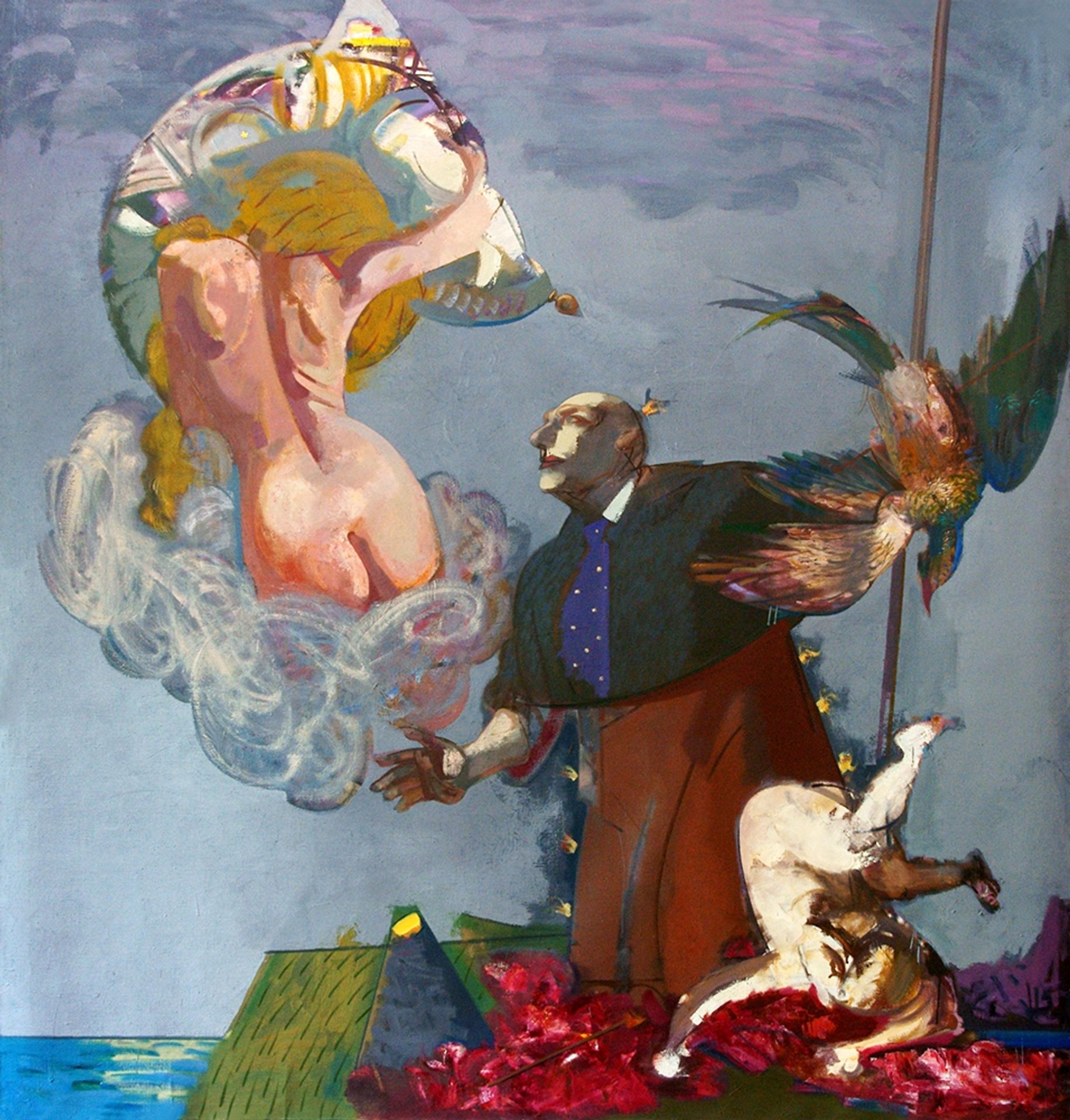 Catchers (left part of the diptych) by Vasiliy Ryabchenko