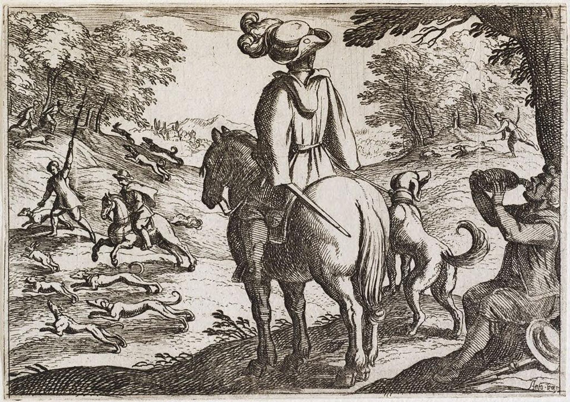 A Rabbit Hunt by Antonio Tempesta