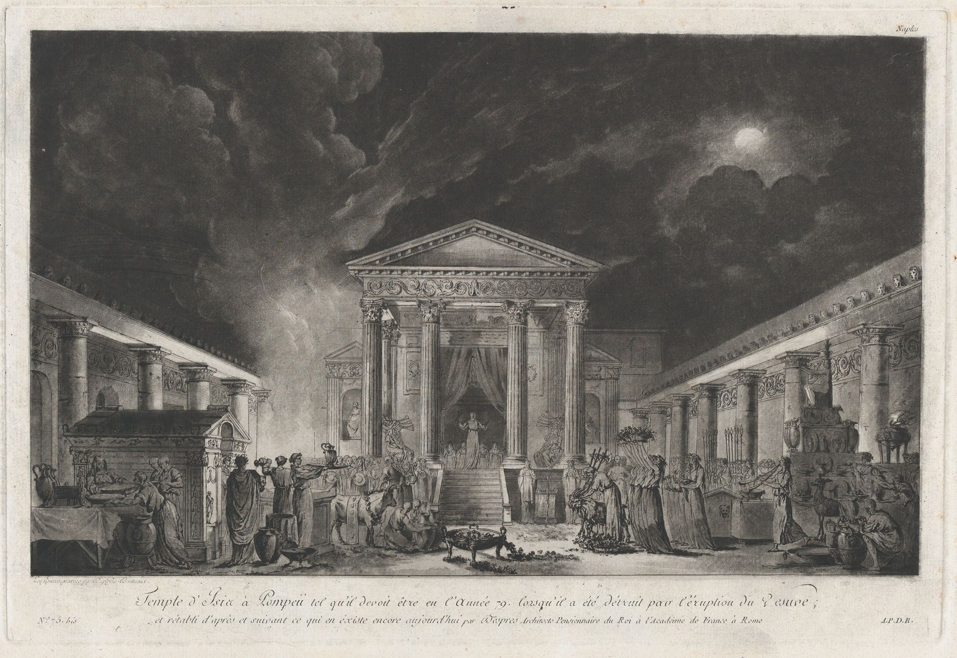 Temple of Isis at Pompeii (illustration to "Voyage pittoresque de Naples et de Sicile") by Edouard Gautier-Dagoty
