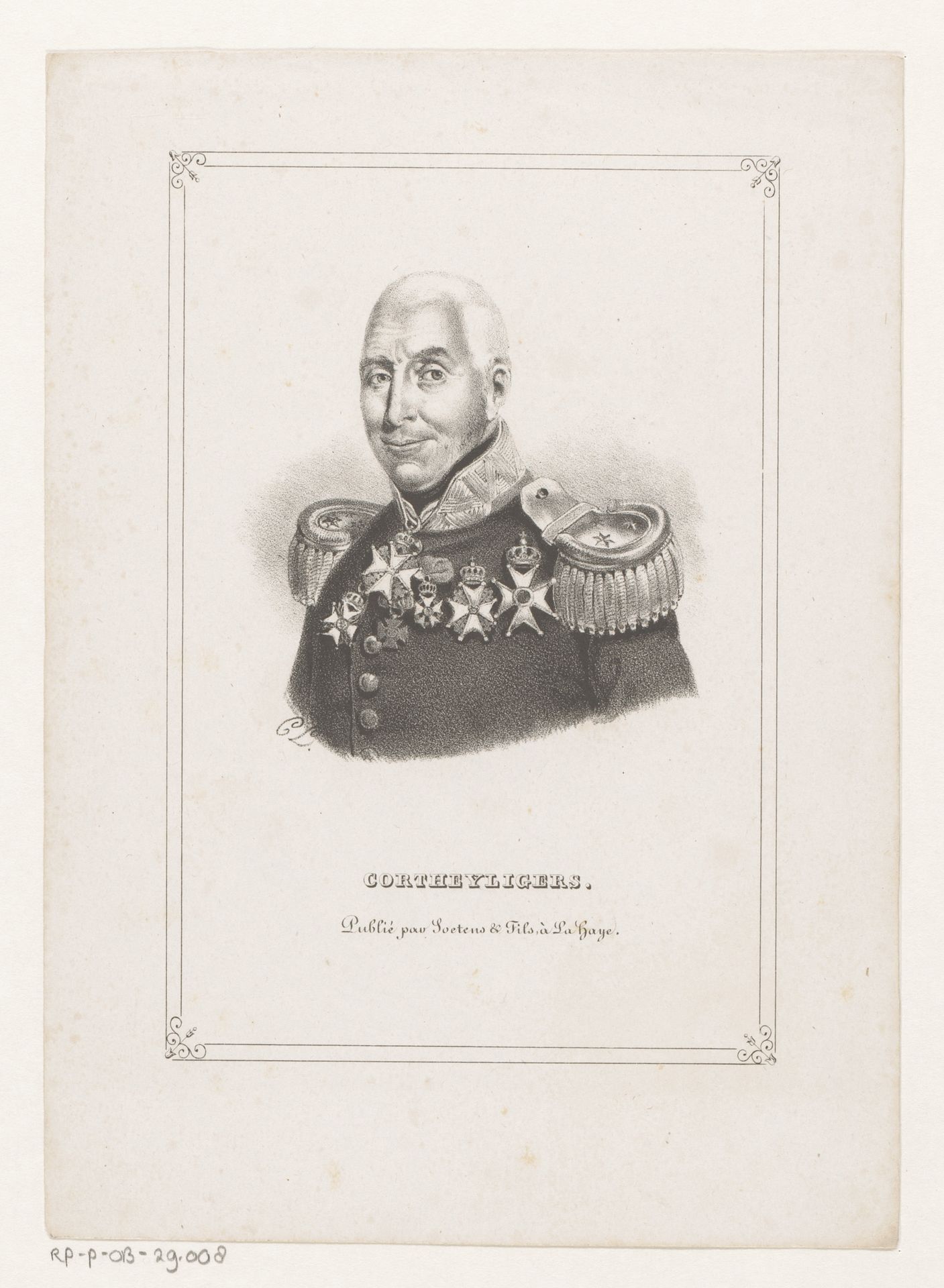 Portret van Gijsbertus Martinus Cort Heyligers by Carel Christiaan Antony Last