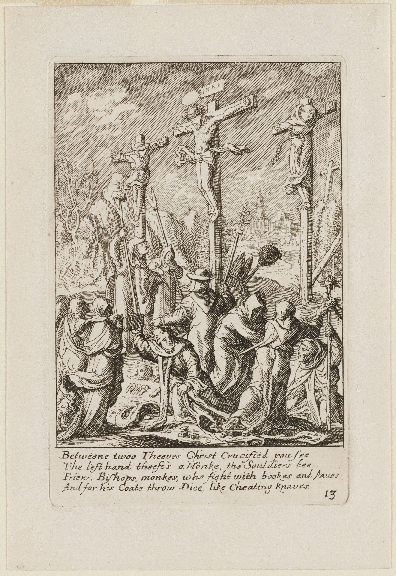 The Crucifixion by Wenceslaus Hollar