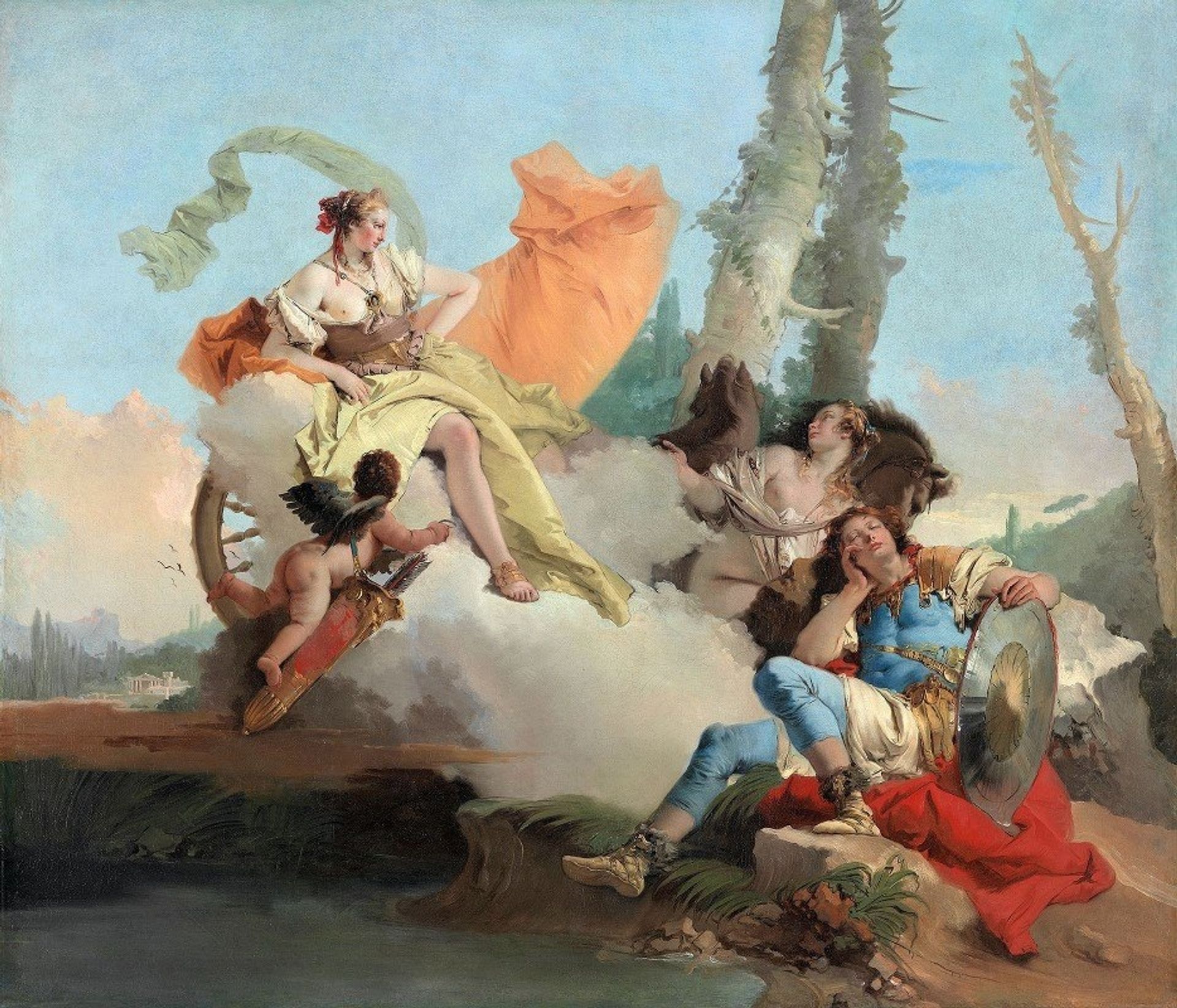 Armida Encounters The Sleeping Rinaldo by Giovanni Battista Tiepolo