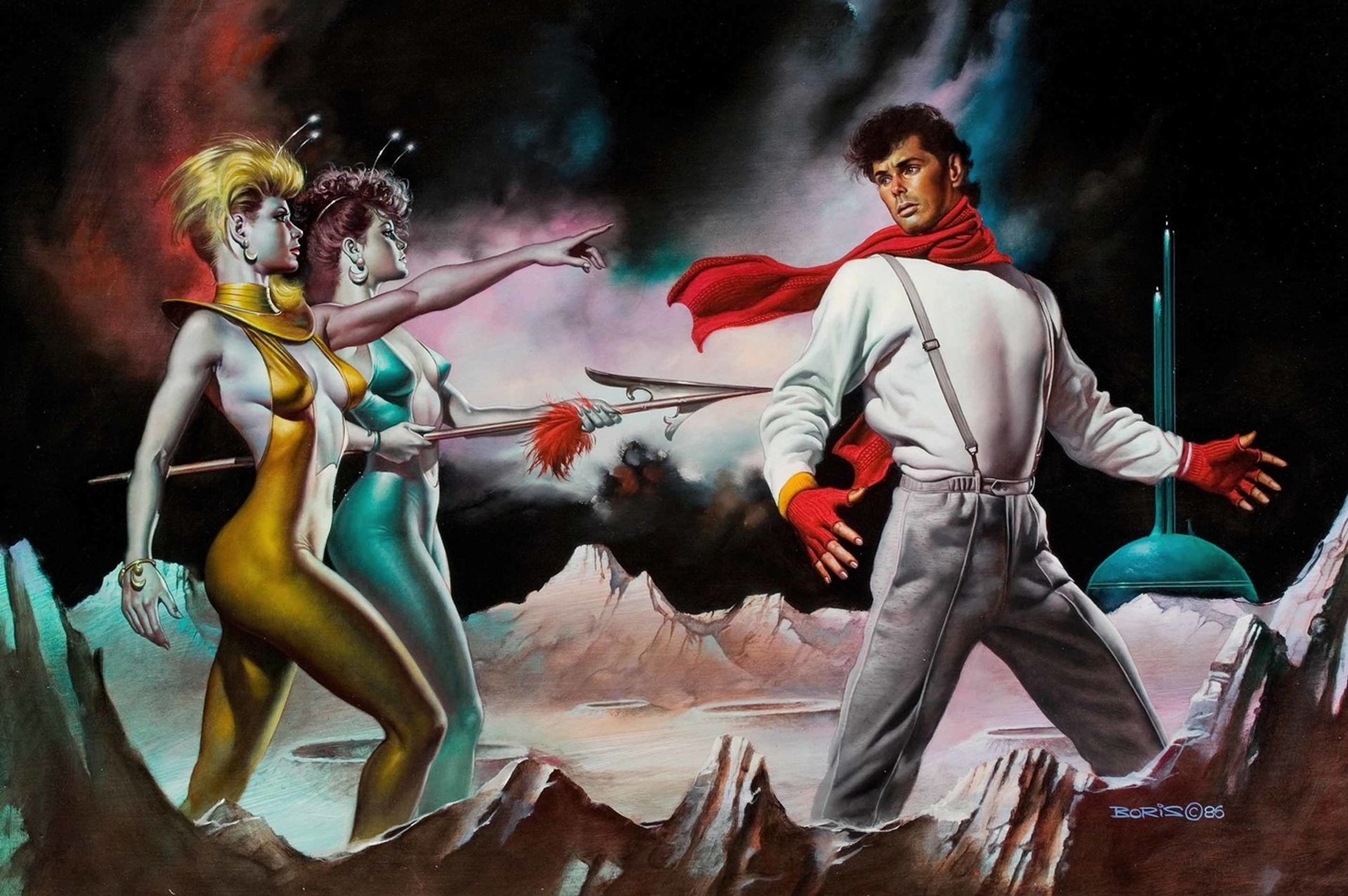 Chess King clothing ad illustration by Boris Vallejo