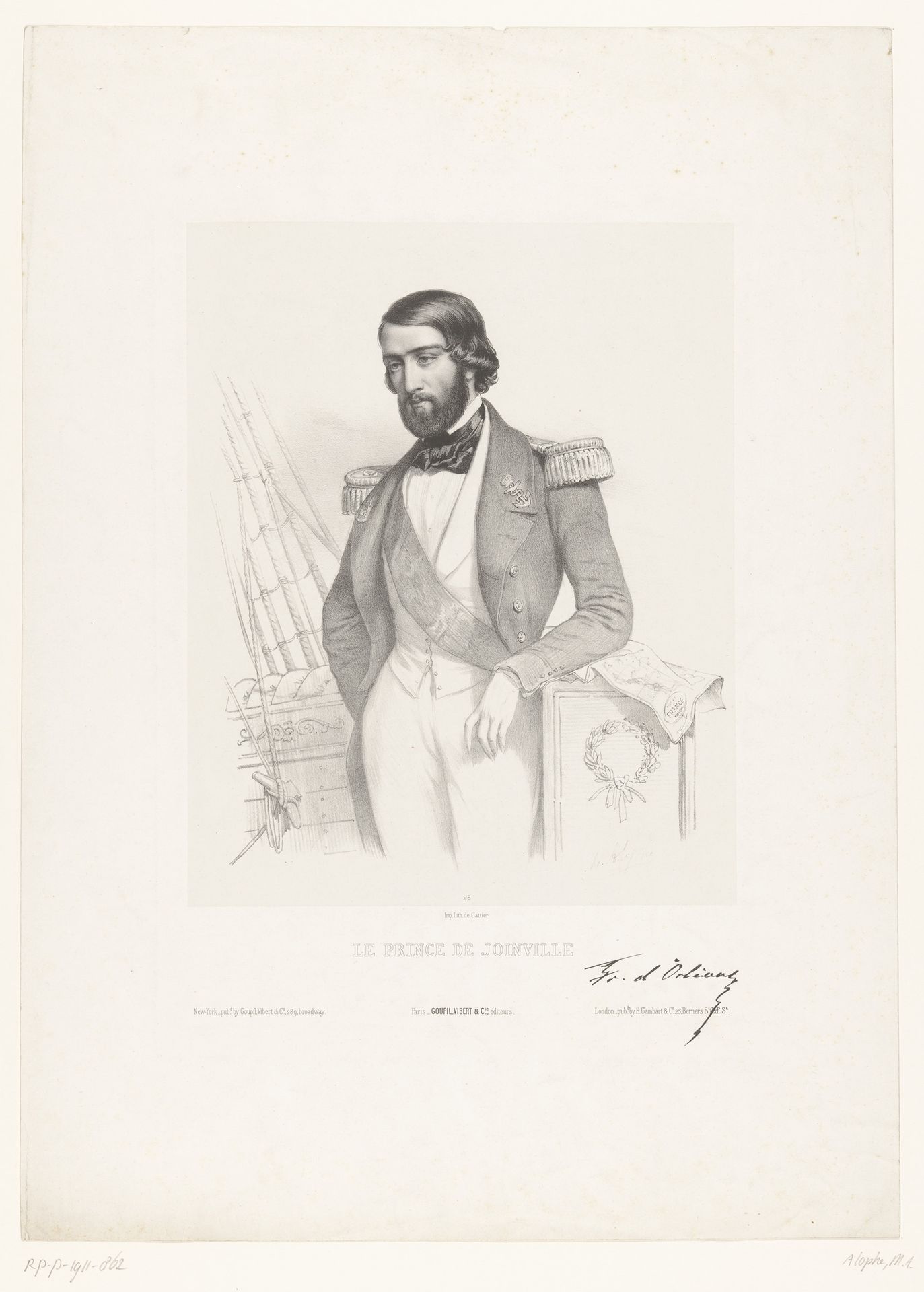 Portret van prins Frans Ferdinand van Orléans by Marie-Alexandre Alophe