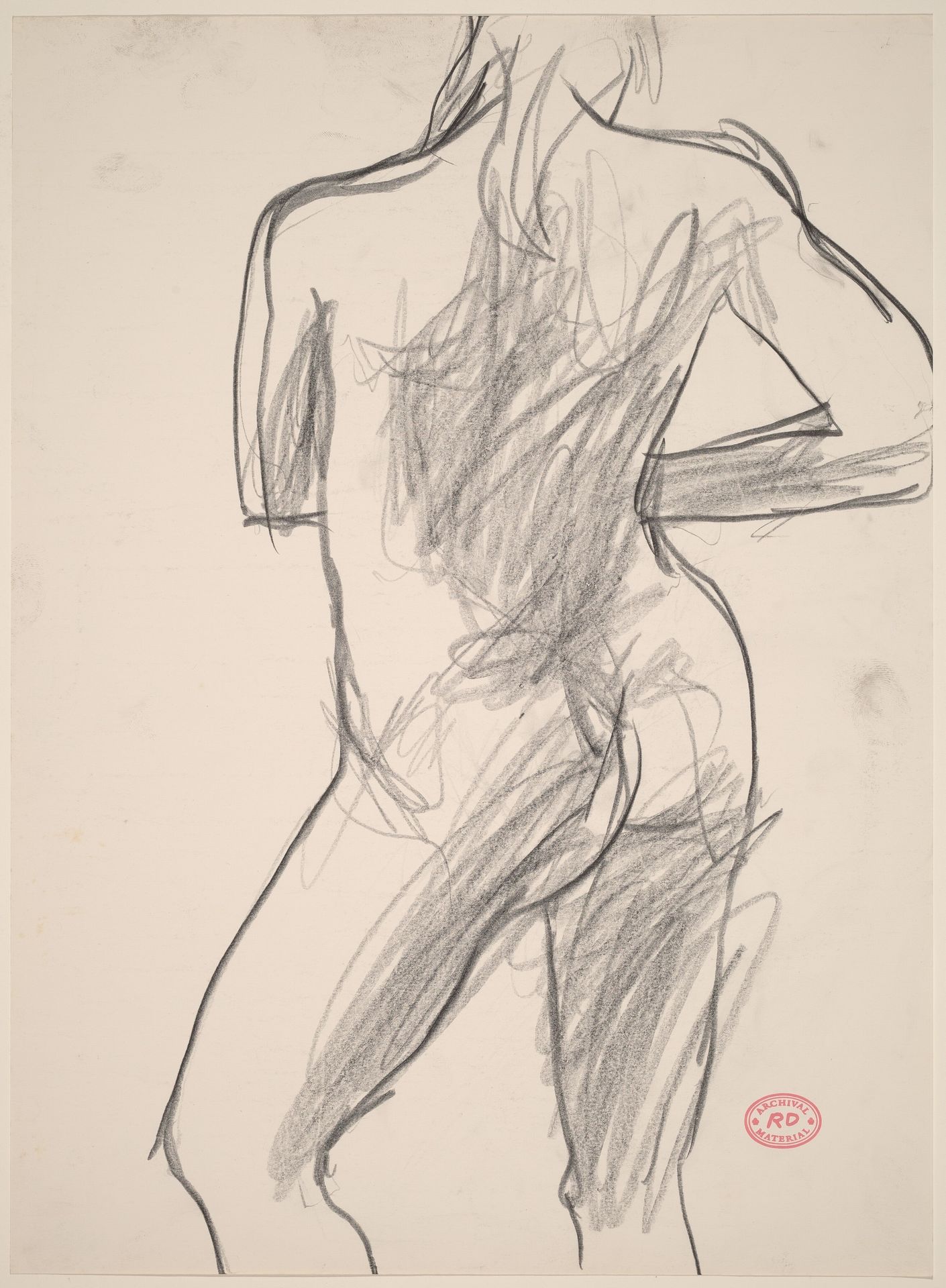 Untitled [rear view of nude in contrapposto] by Richard Diebenkorn