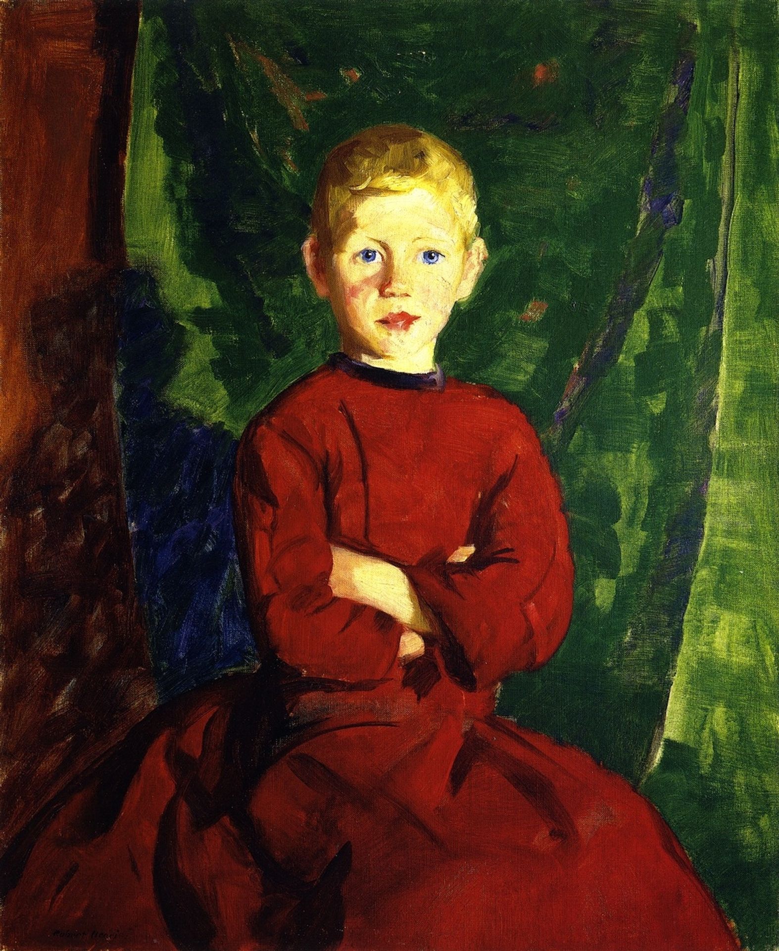 Thomas in His Red Coat by Robert Henri