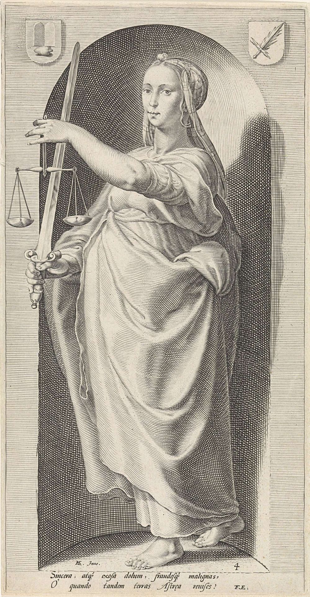 Rechtvaardigheid (Justitia) by Jacob Matham
