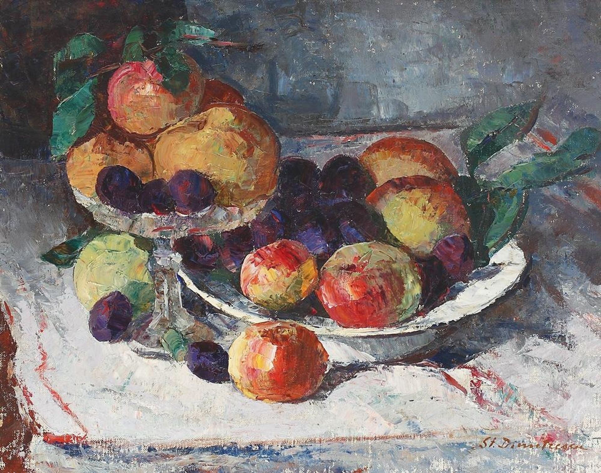 Still Life with Ripe Fruits by Stefan Dimitrescu