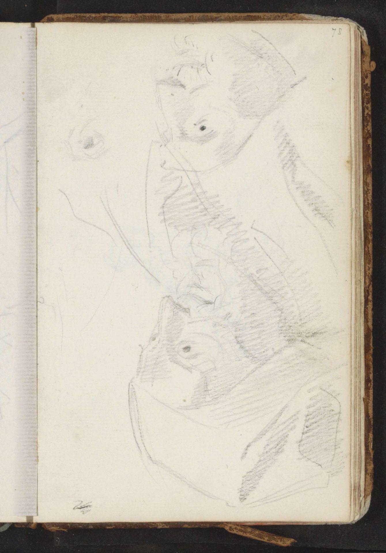 Koppen van een man met een muts by Jean-Honoré Fragonard