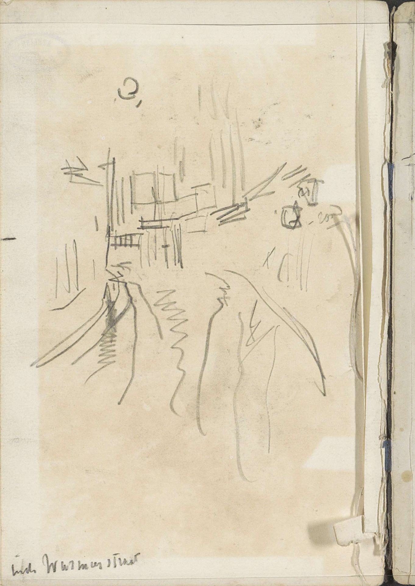 Gezicht op de Warmoesstraat te Amsterdam by George Hendrik Breitner