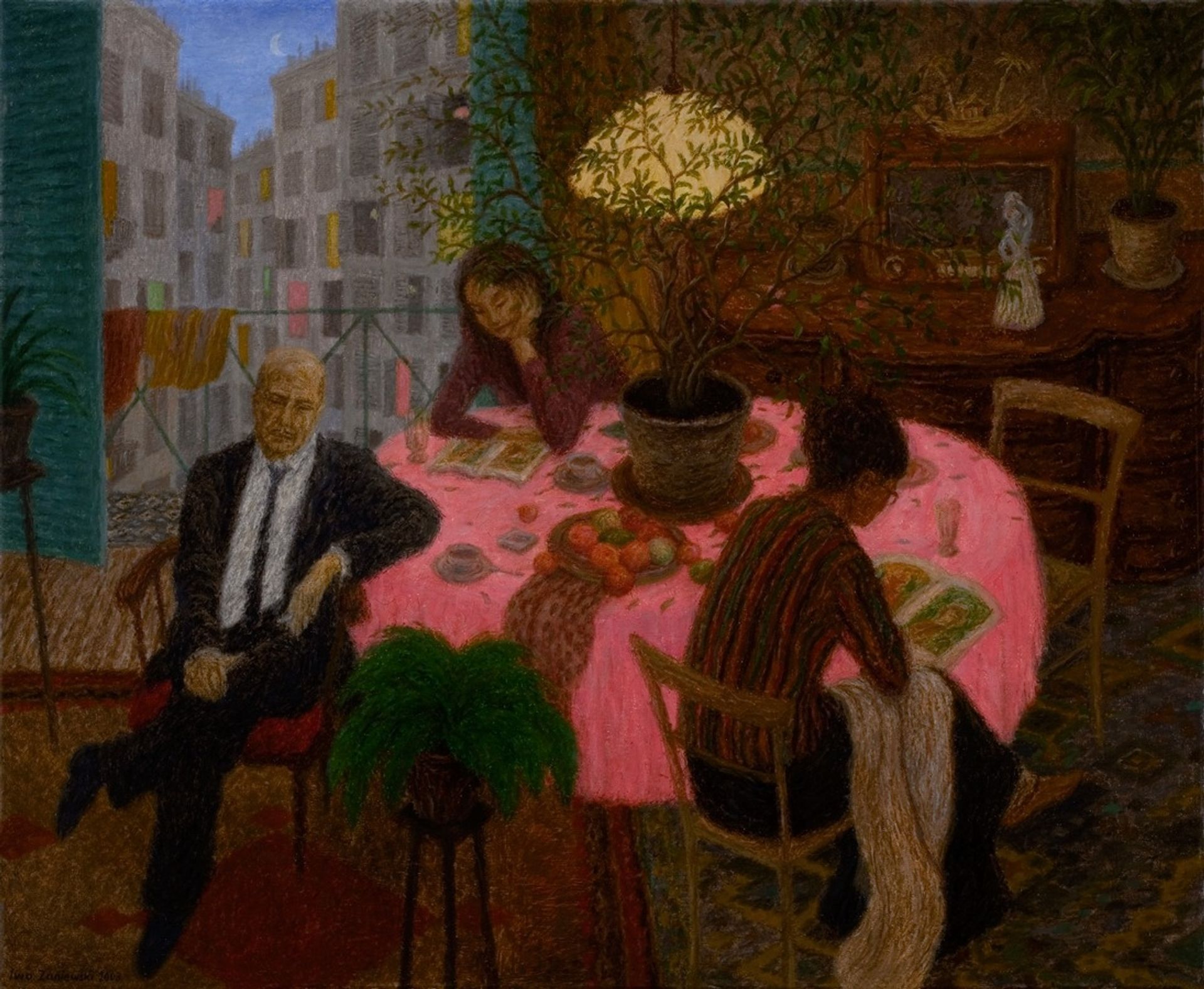 Pink Tablecloth by Iwo Zaniewski