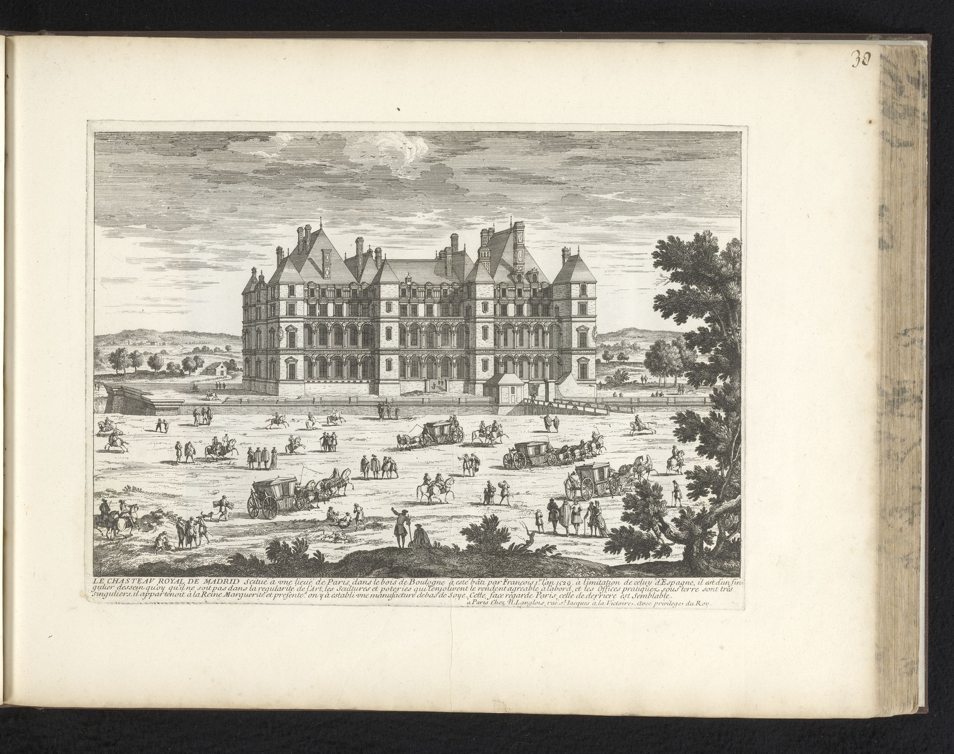 Gezicht op het Kasteel van Madrid by Adam Perelle