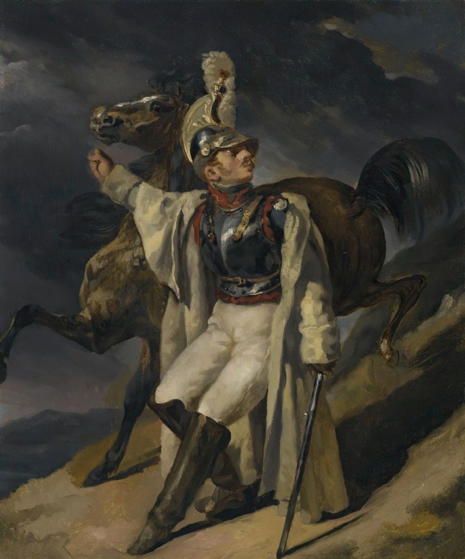 The Wounded Cuirassier, Study by Théodore Géricault