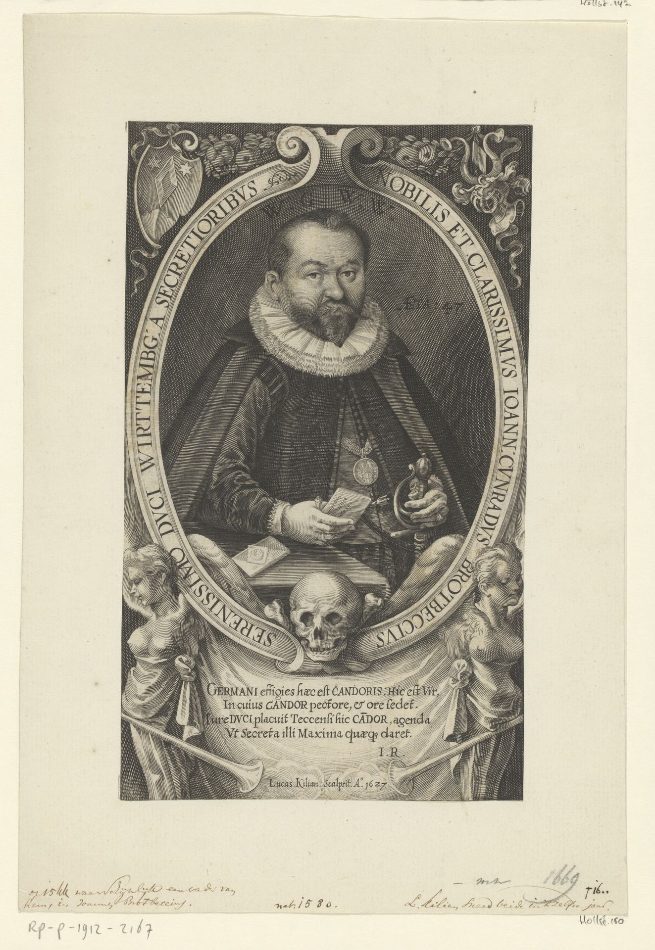 Portret van Johann Conrad Brotbeck op 47-jarige leeftijd by Lucas Kilian