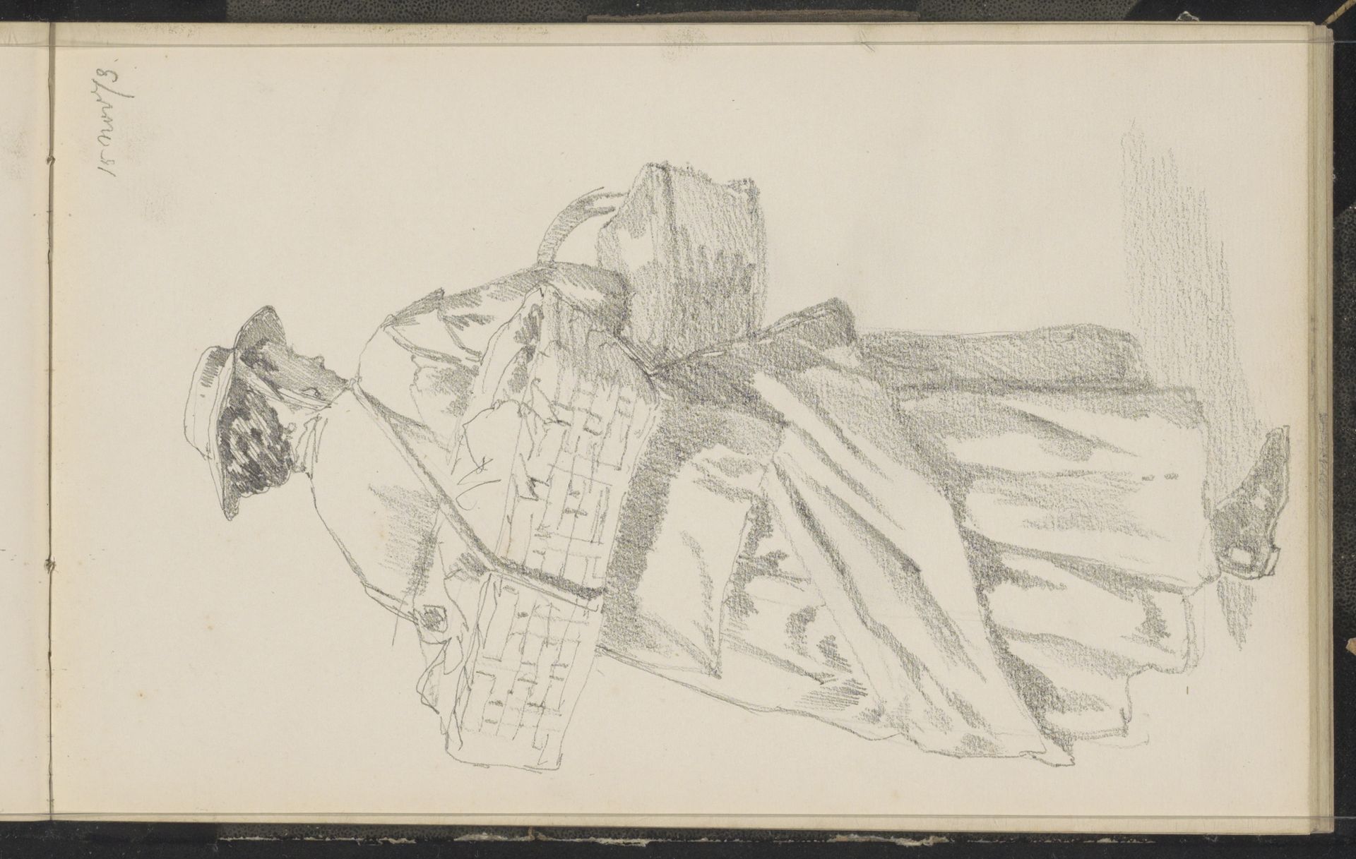 Vrouw met twee manden by Cornelis Springer
