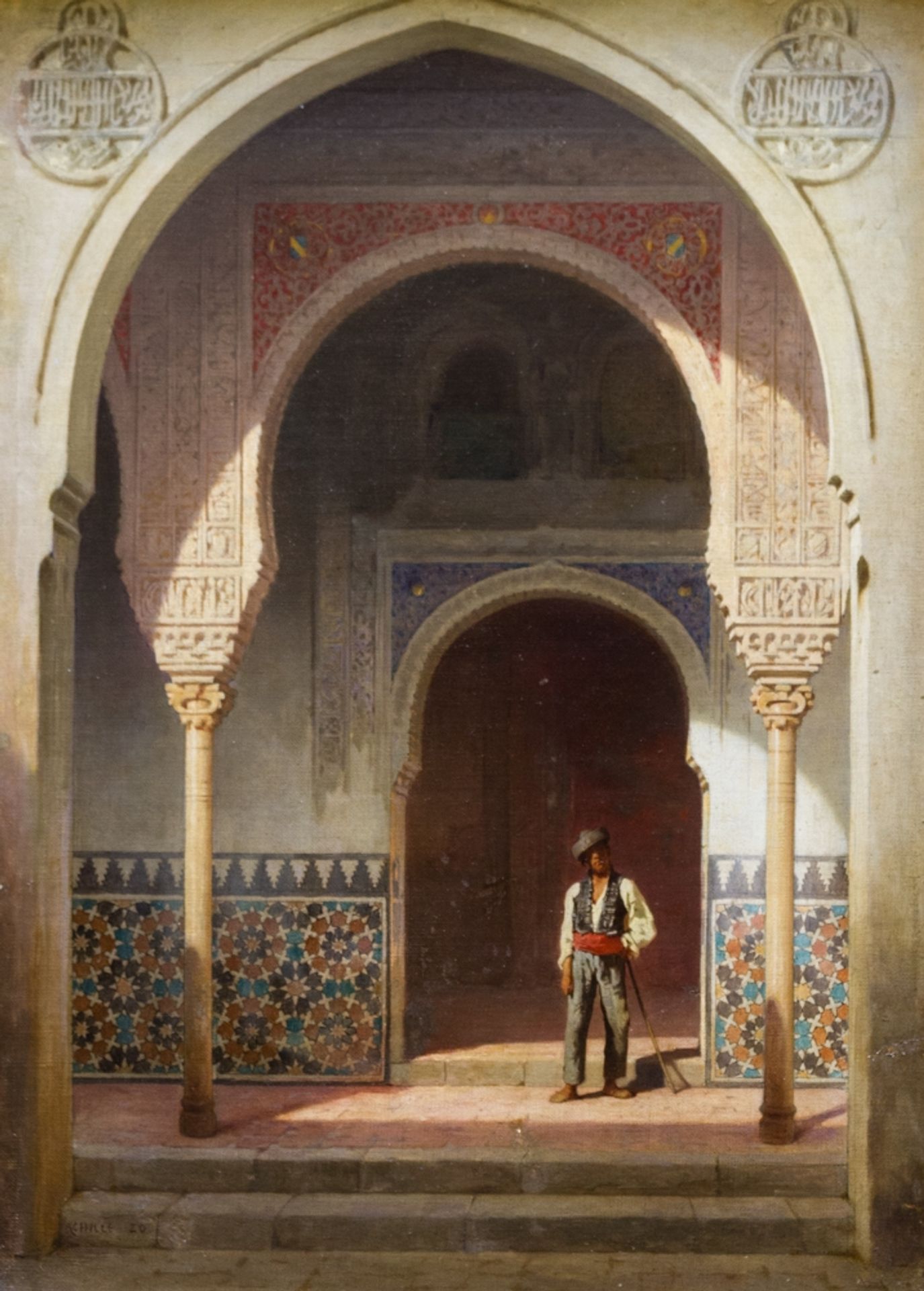 Patio. At the Alhambra by Achille D'Orsi