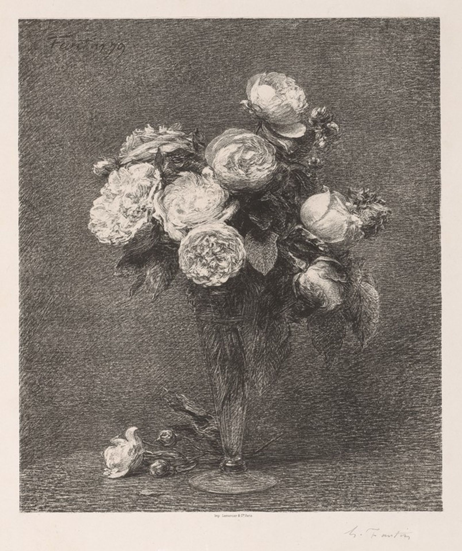 Bouquet of Roses by Henri Fantin-Latour