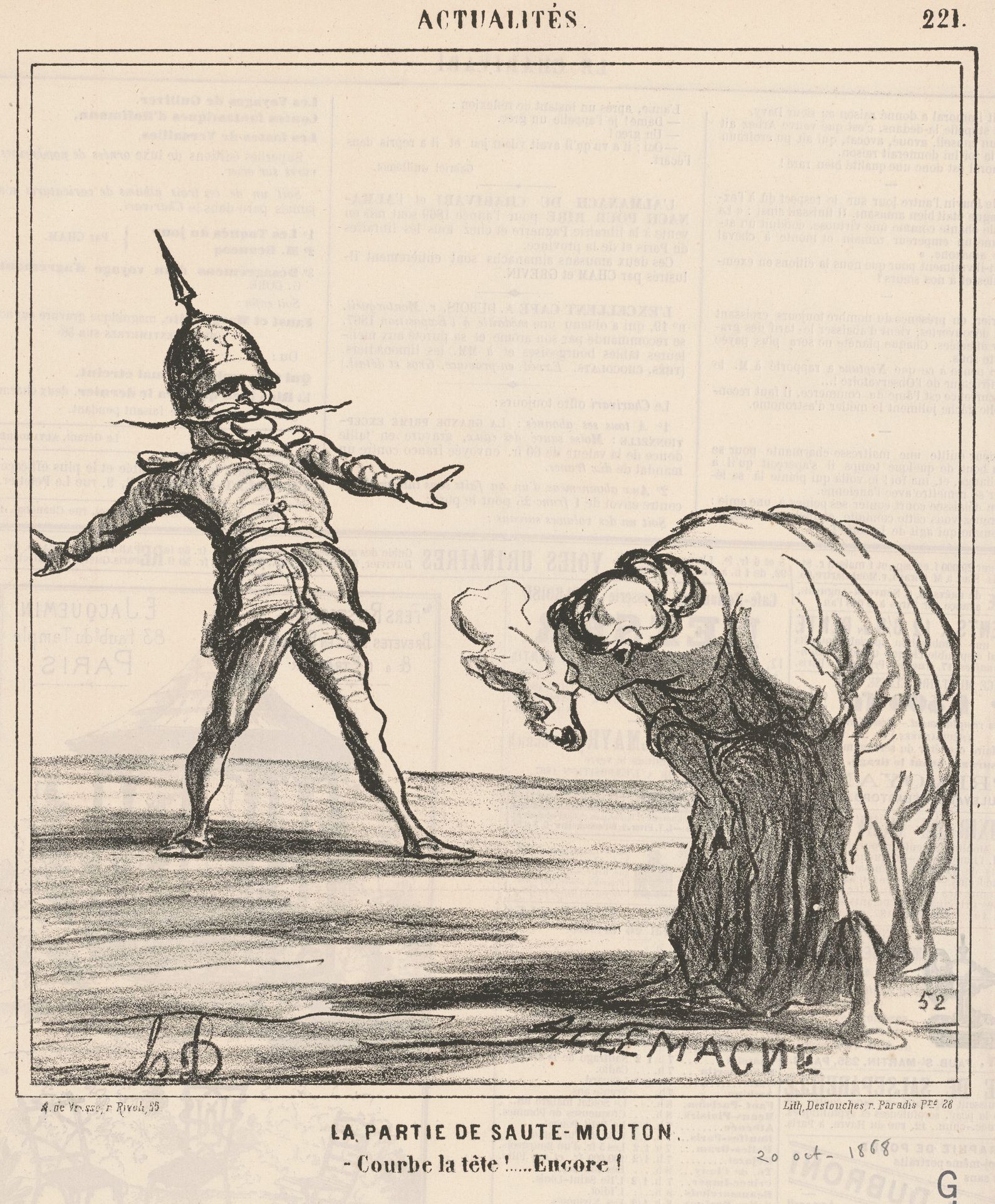 La partie de saute-mouton by Honoré Daumier