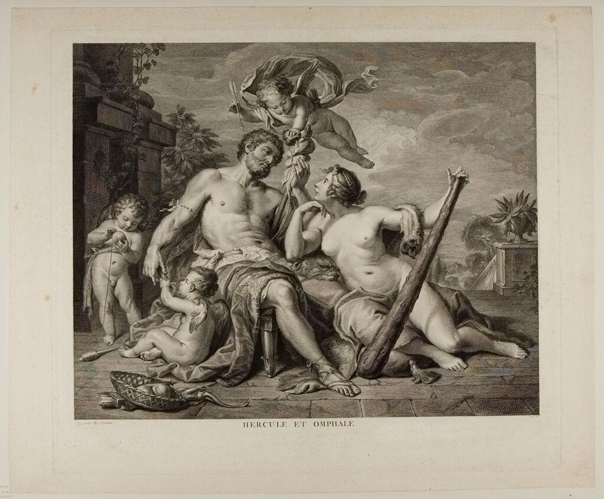Hercules and Omphale by Simon Charles Miger