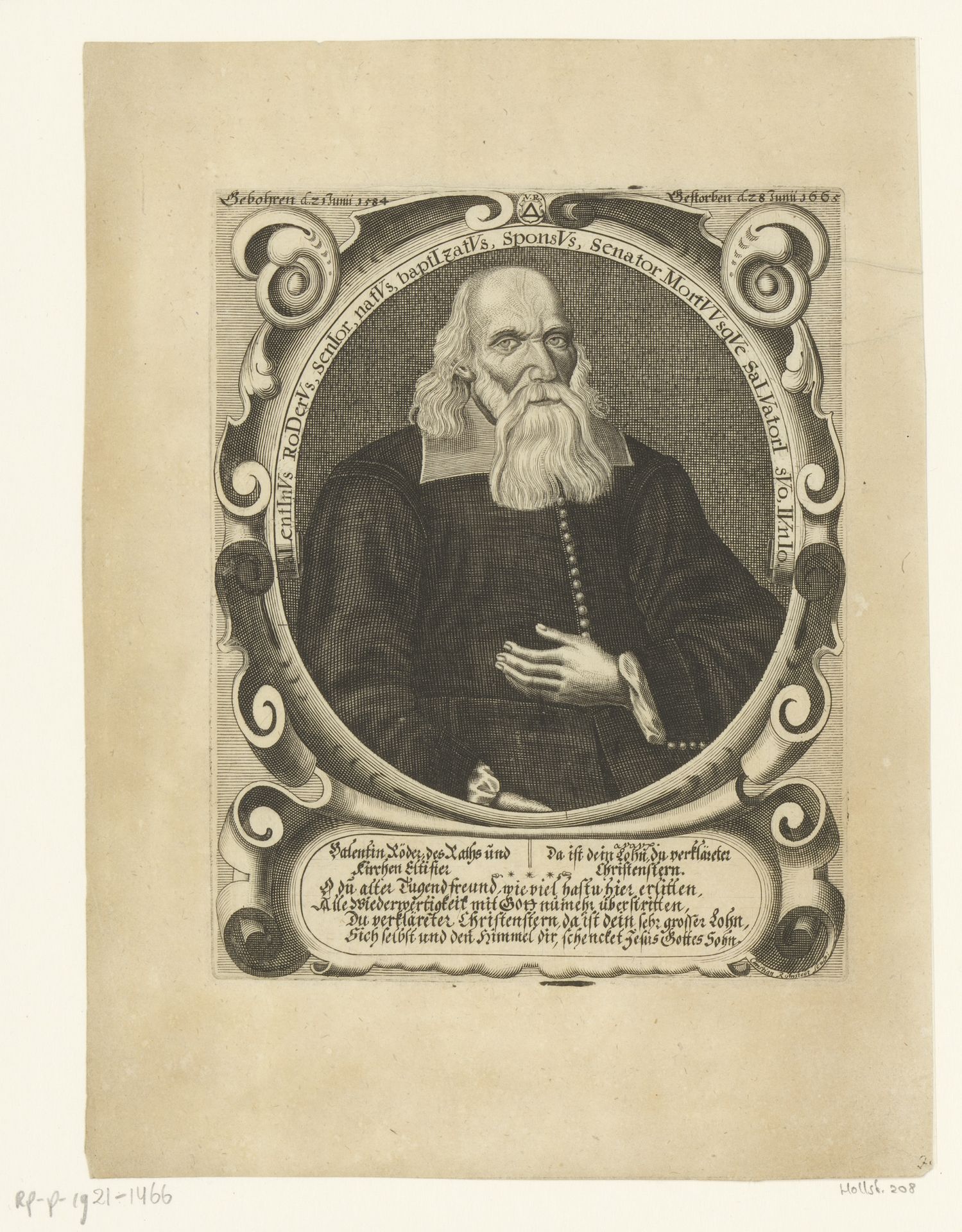 Portret van Valentin Röder by Christian Romstet