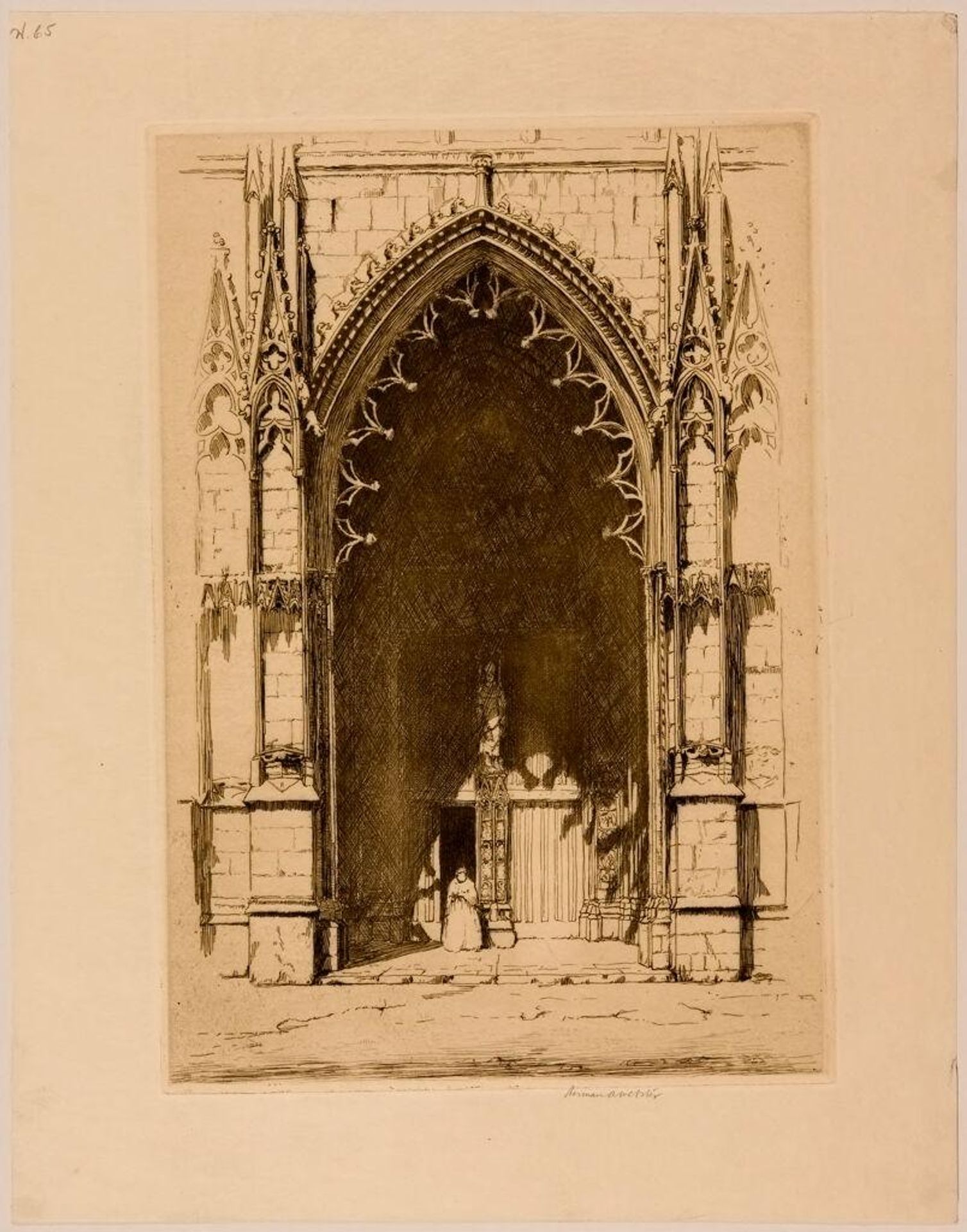 Gateway of Grotesques, Sainte Ouen, Rouen by Herman Armour Webster