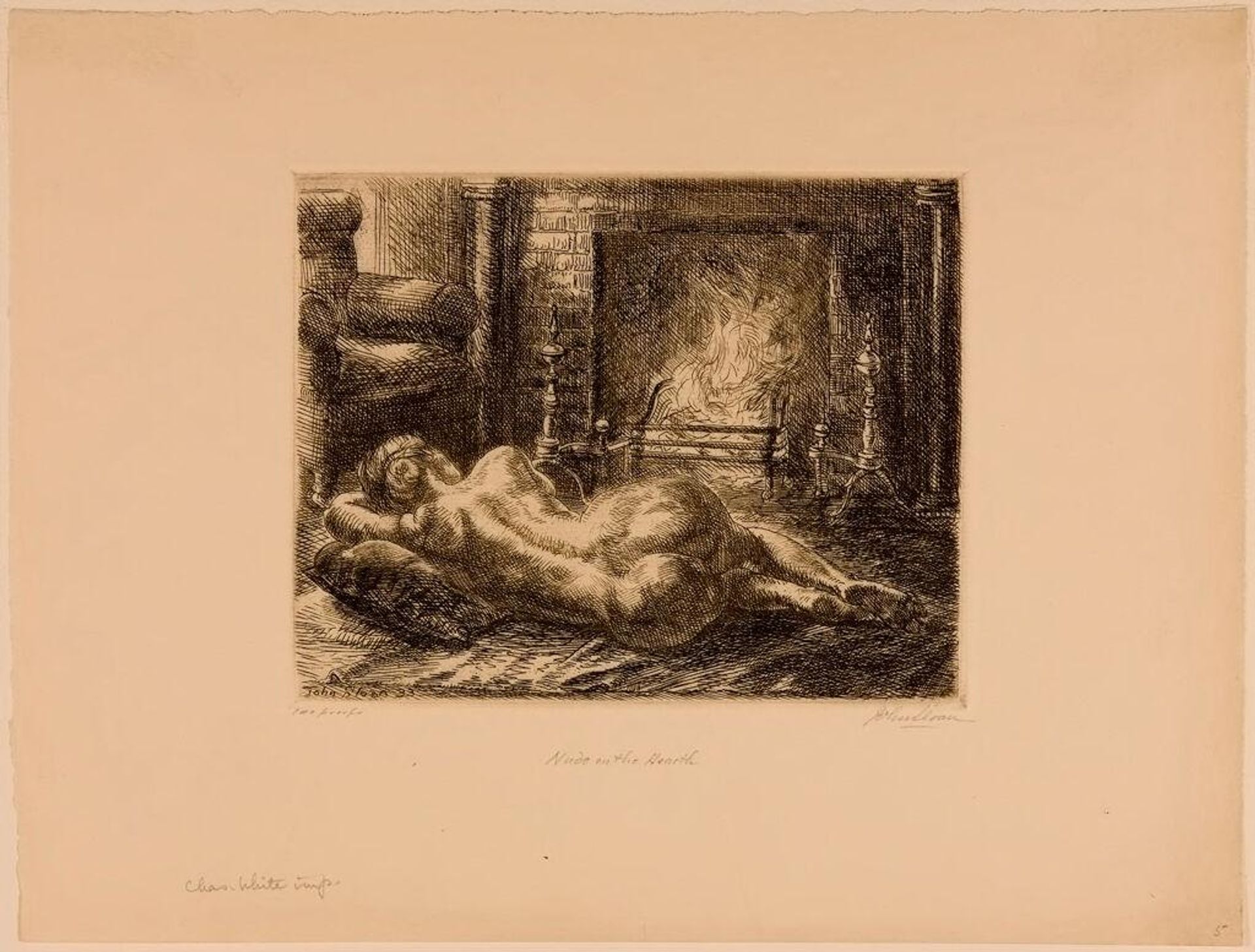 Nude on the Hearth by John Sloan